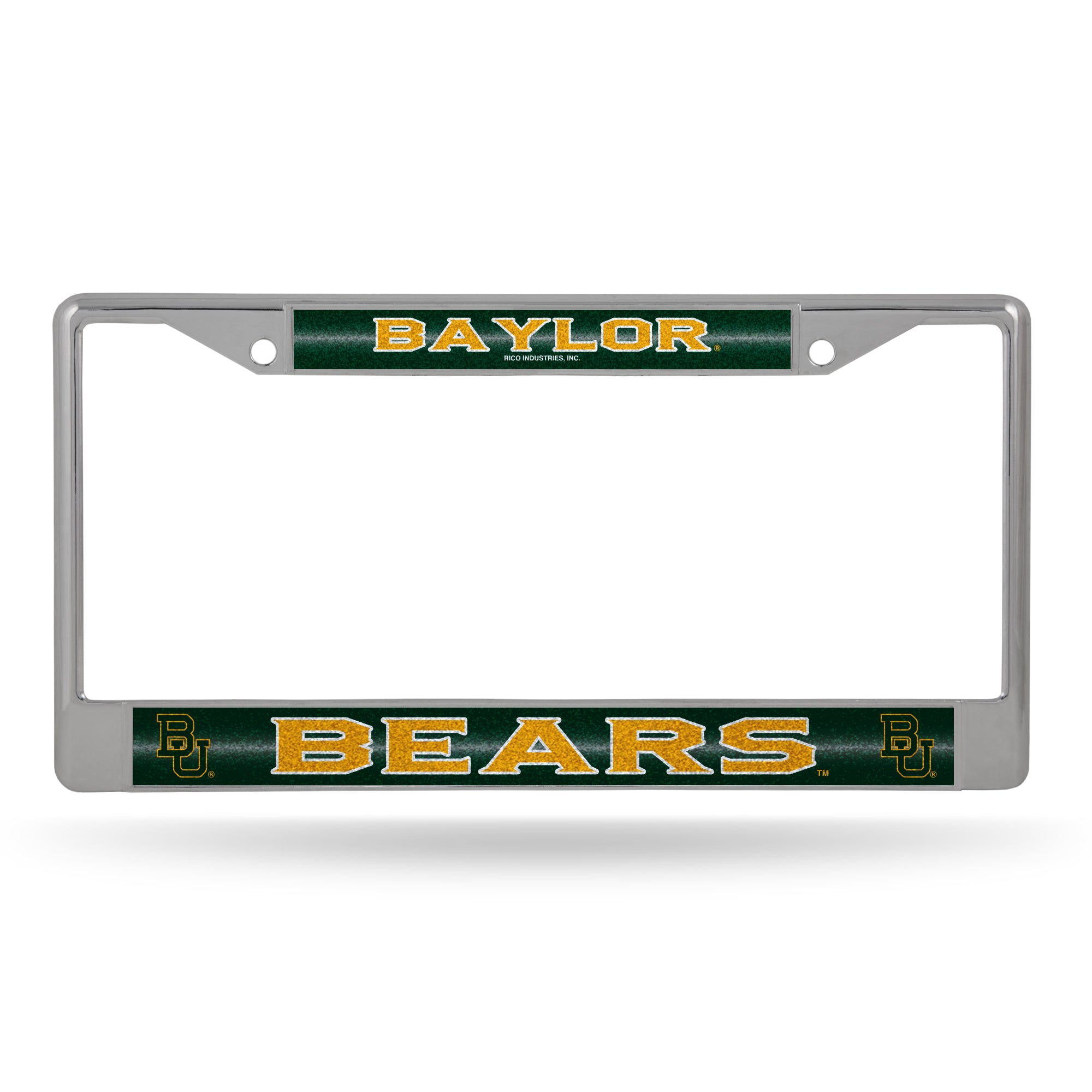 NCAA  Baylor Bears Classic 12" x 6" Silver Bling Chrome Car/Truck/SUV Auto Accessory