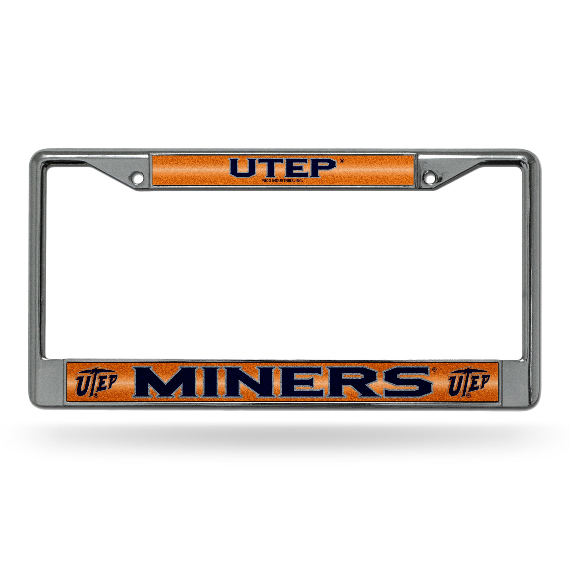 NCAA  Texas-El Paso Miners - UTEP Classic 12" x 6" Silver Bling Chrome Car/Truck/SUV Auto Accessory