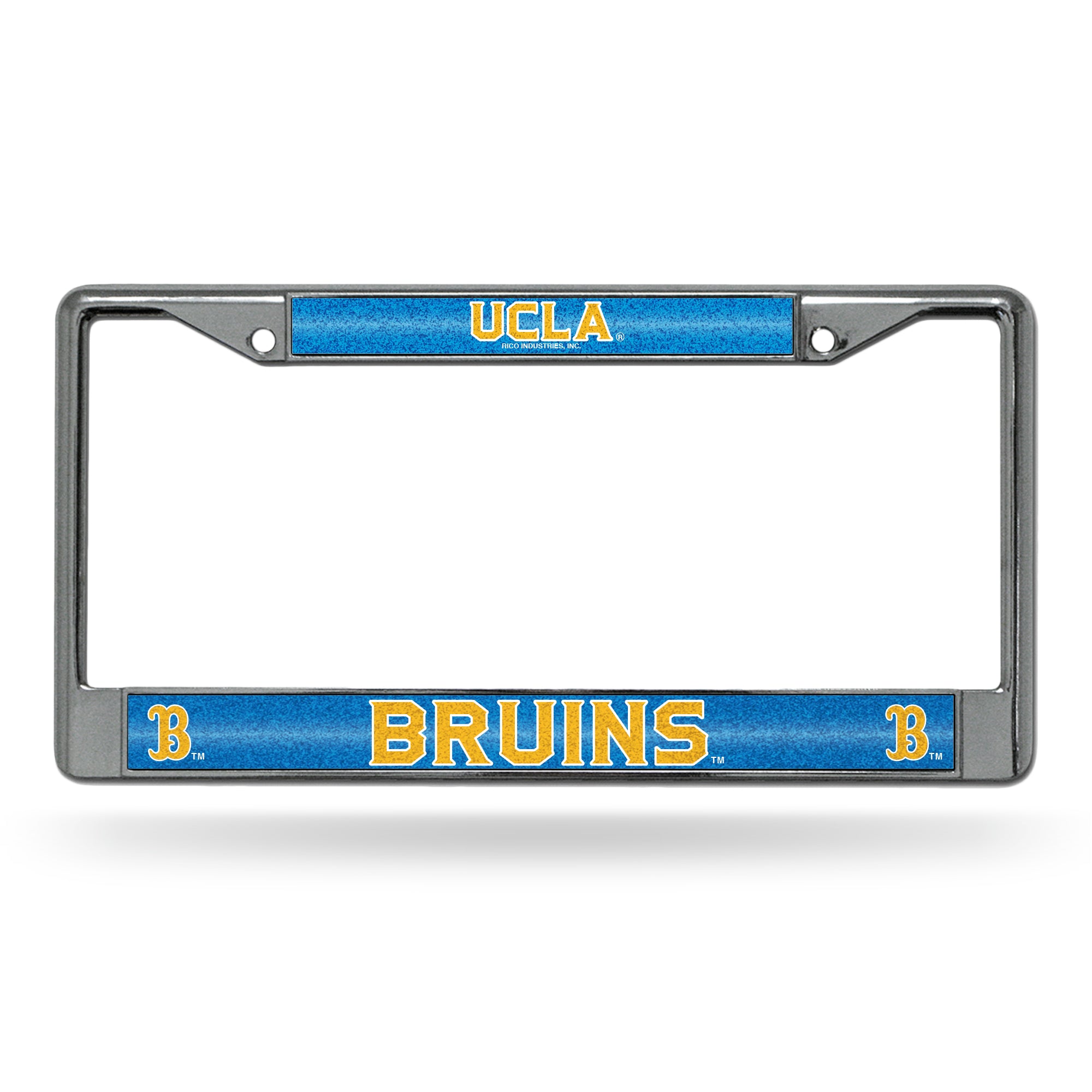 NCAA  UCLA Bruins Classic 12" x 6" Silver Bling Chrome Car/Truck/SUV Auto Accessory