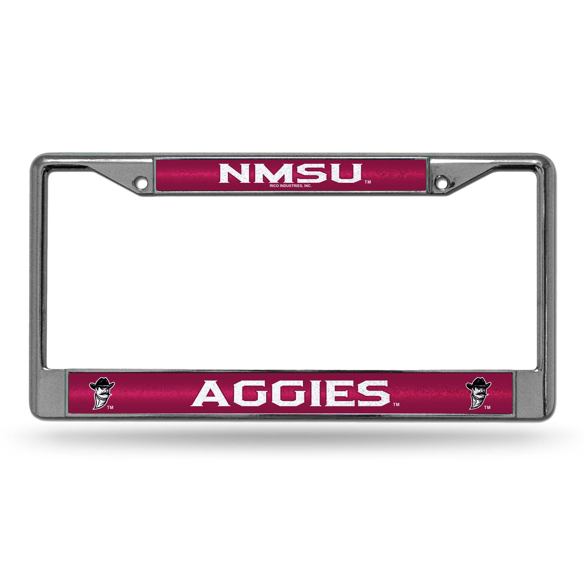 NCAA  New Mexico State Aggies Classic 12" x 6" Silver Bling Chrome Car/Truck/SUV Auto Accessory