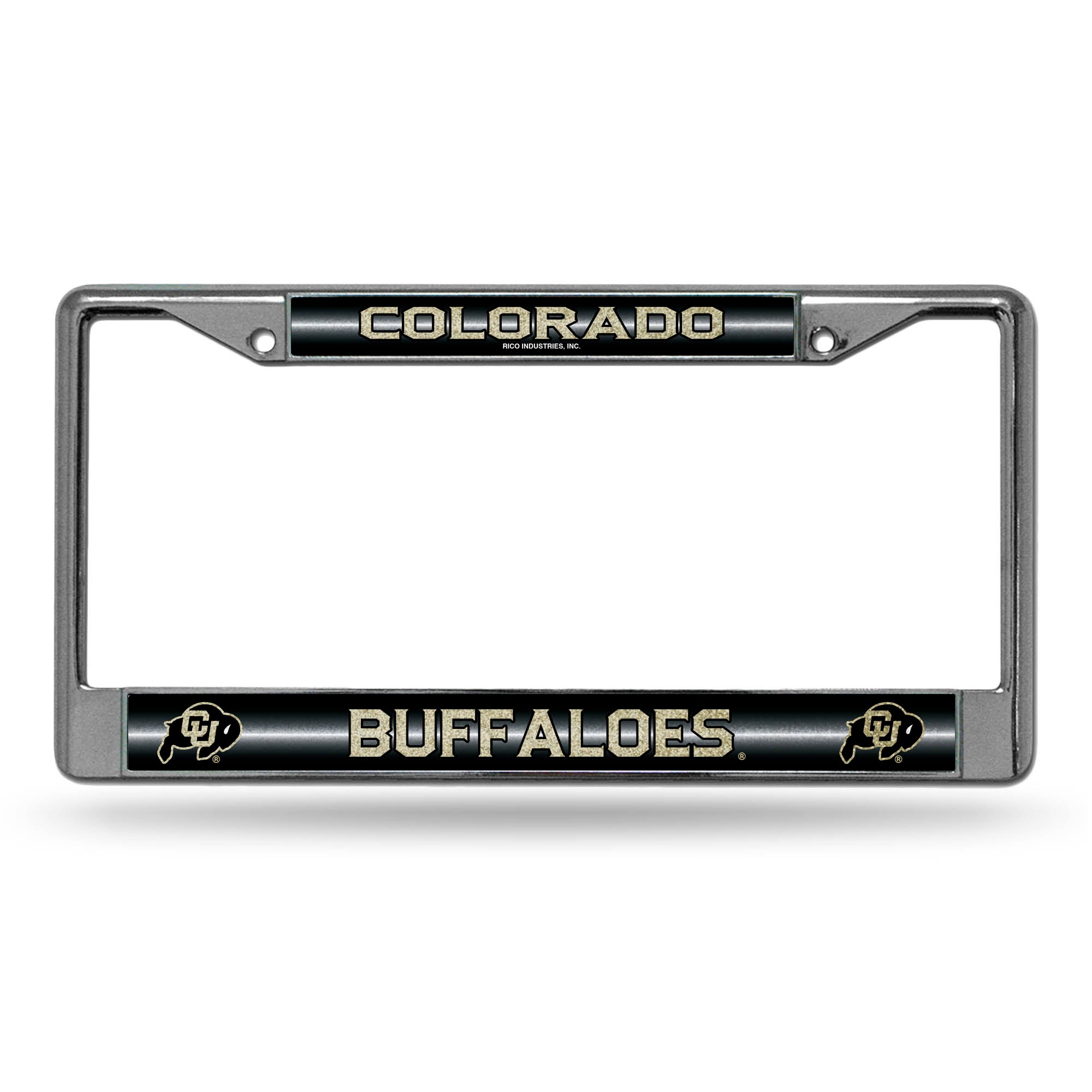NCAA  Colorado Buffaloes Classic 12" x 6" Silver Bling Chrome Car/Truck/SUV Auto Accessory