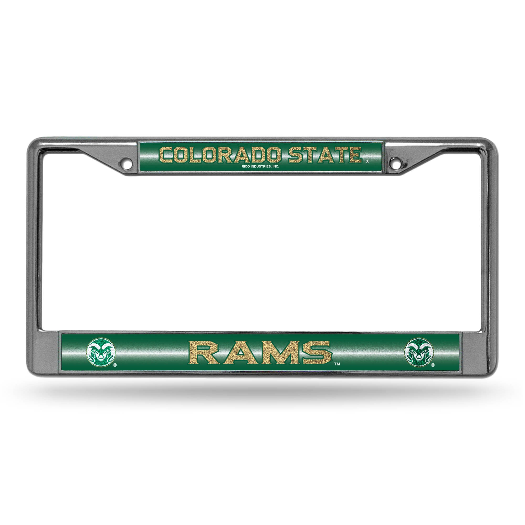 NCAA  Colorado State Rams Classic 12" x 6" Silver Bling Chrome Car/Truck/SUV Auto Accessory
