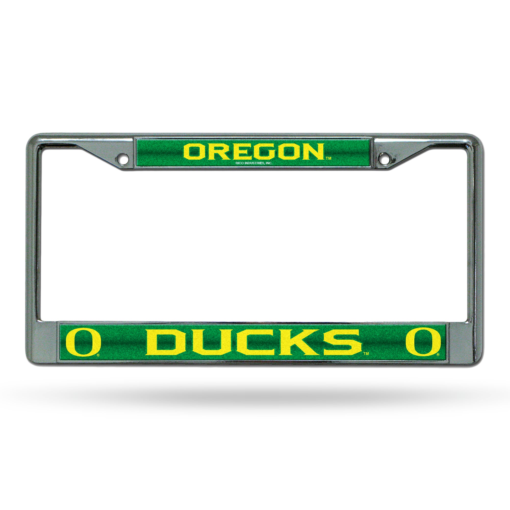 NCAA  Oregon Ducks Classic 12" x 6" Silver Bling Chrome Car/Truck/SUV Auto Accessory