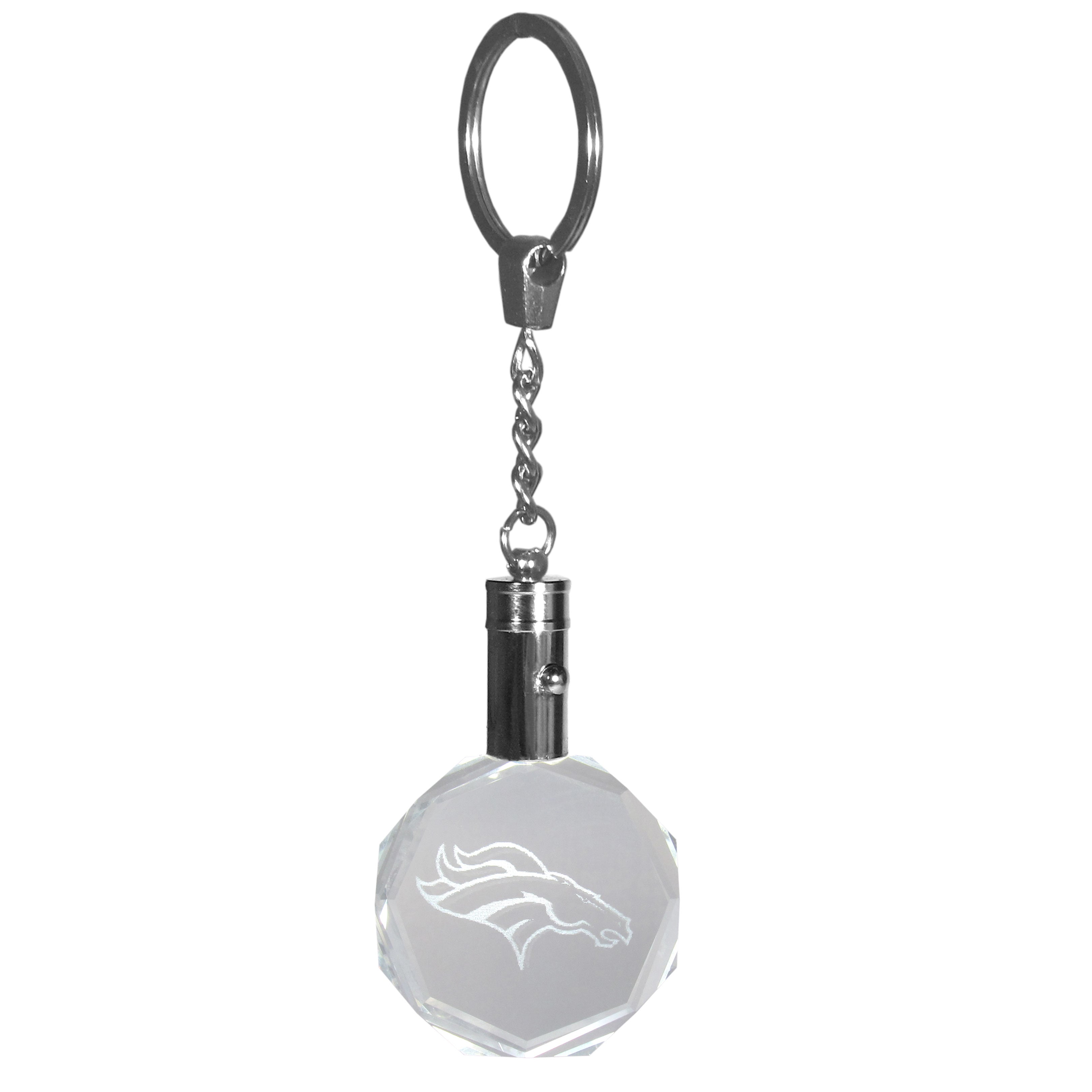 Denver Broncos Crystal LED Key Chain