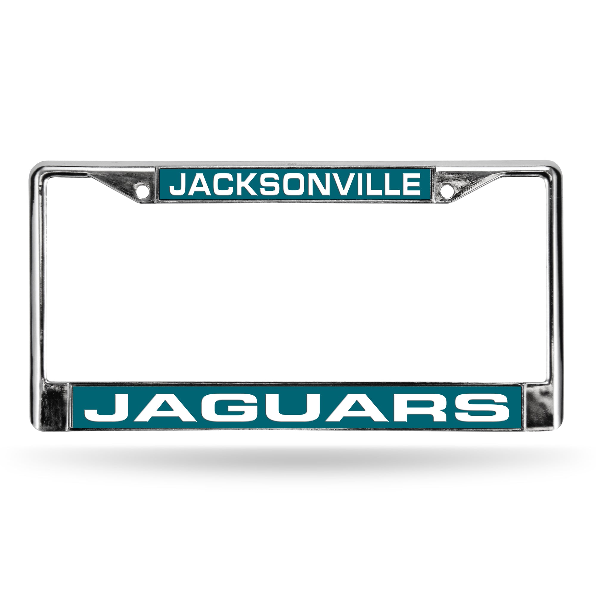 NFL Football Jacksonville Jaguars Standard 12" x 6" Laser Cut Chrome Frame - Car/Truck/SUV Automobile Accessory
