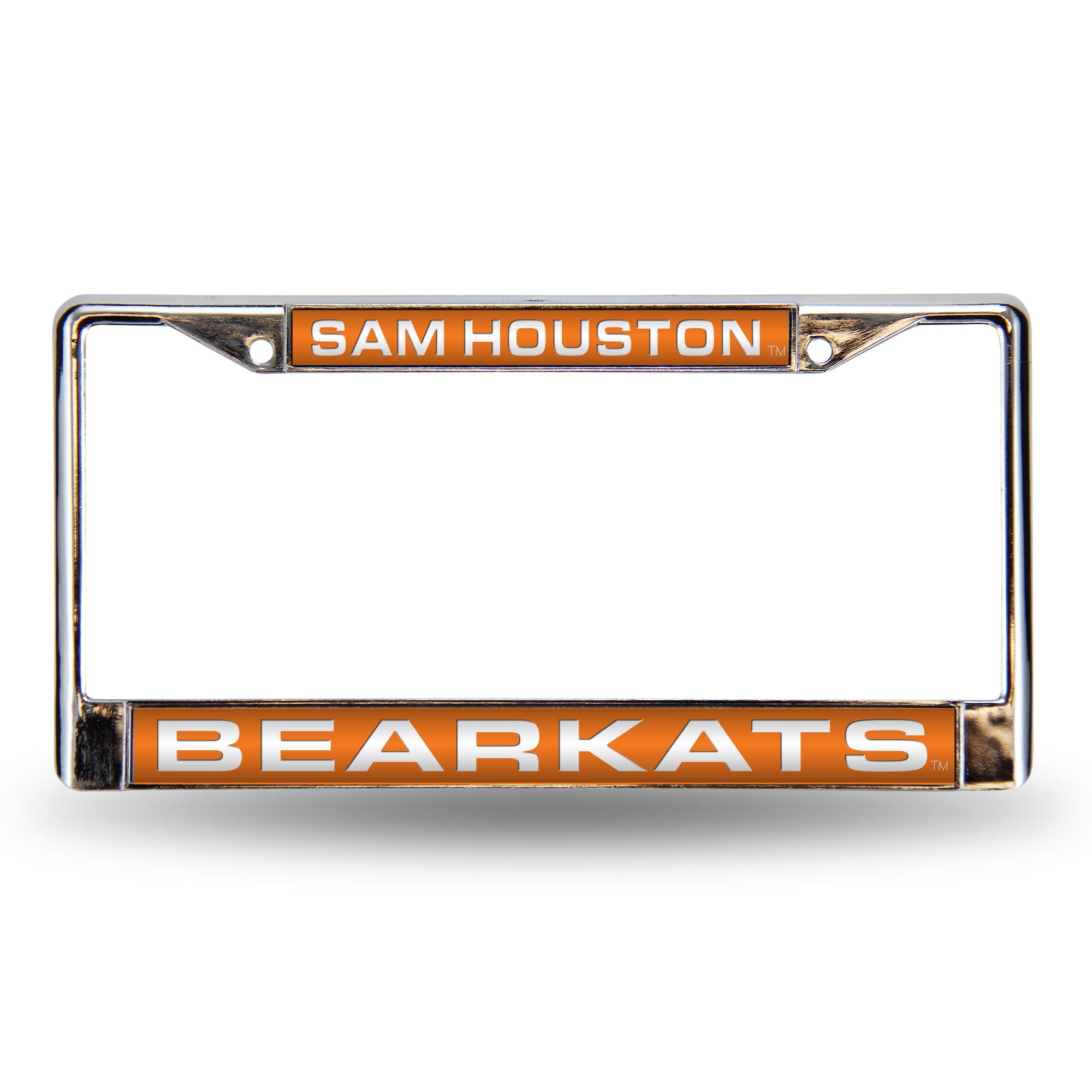 NCAA  Sam Houston State Bearkats Standard 12" x 6" Laser Cut Chrome Frame - Car/Truck/SUV Automobile Accessory