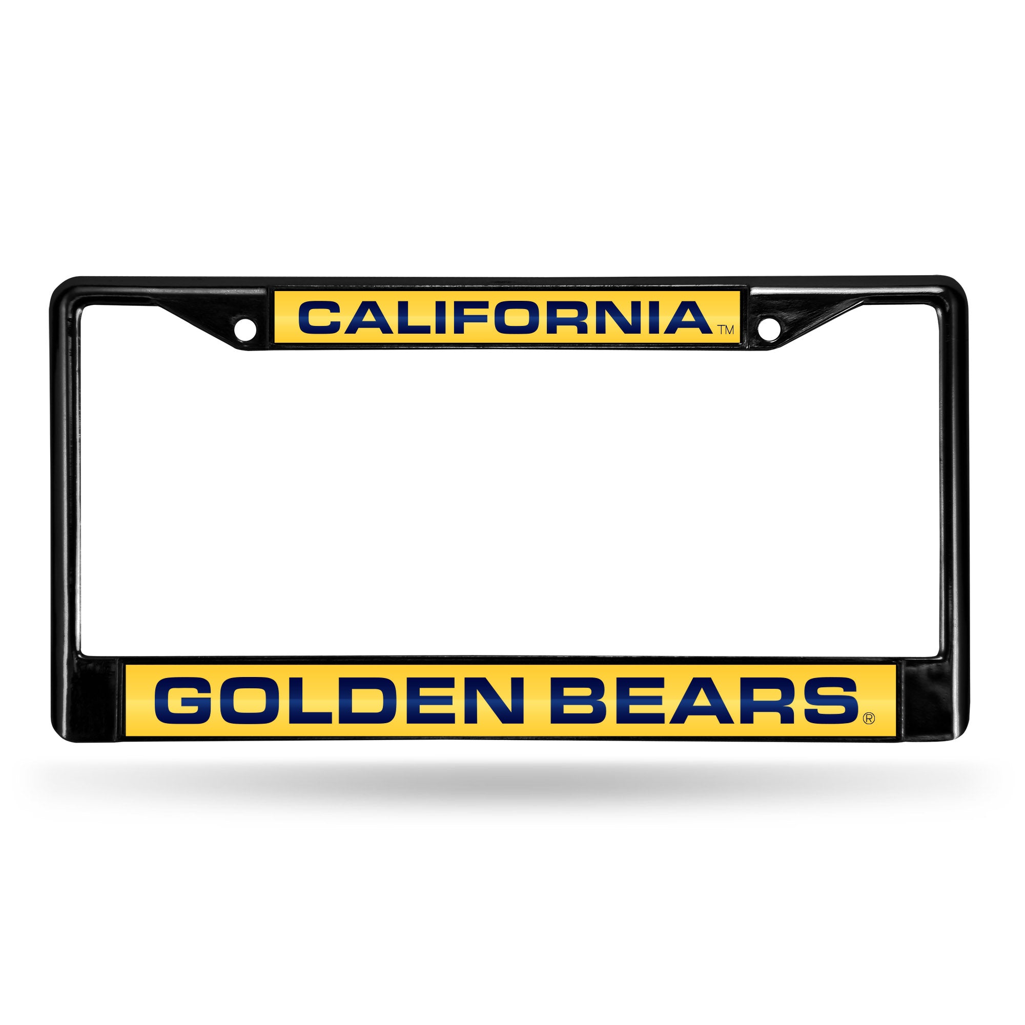 NCAA  Cal Berkeley Golden Bears Black 12" x 6" Black Laser Cut Chrome Frame - Car/Truck/SUV Automobile Accessory