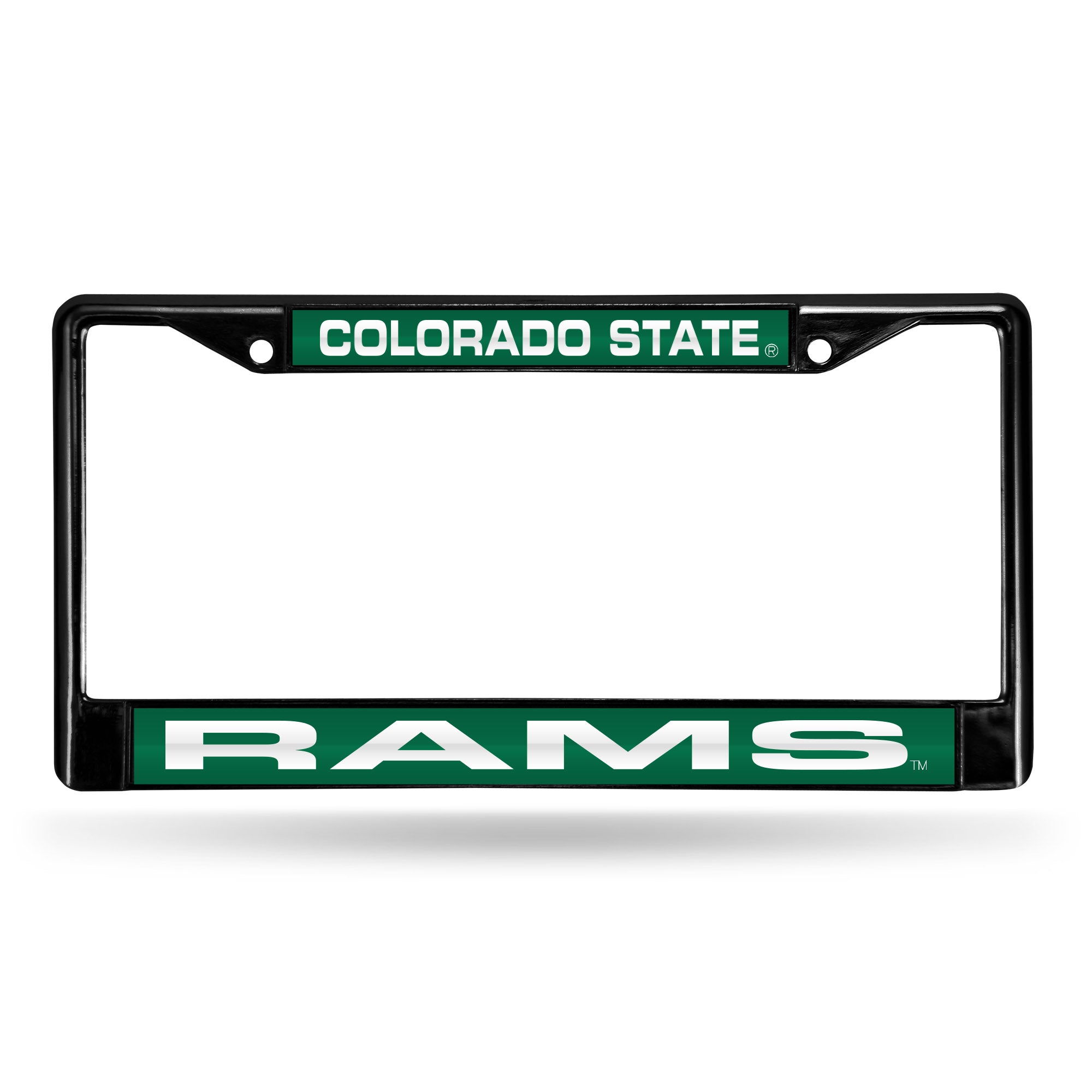 NCAA  Colorado State Rams Black 12" x 6" Black Laser Cut Chrome Frame - Car/Truck/SUV Automobile Accessory