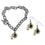 Washington Commanders Chain Bracelet and Dangle Earring Set