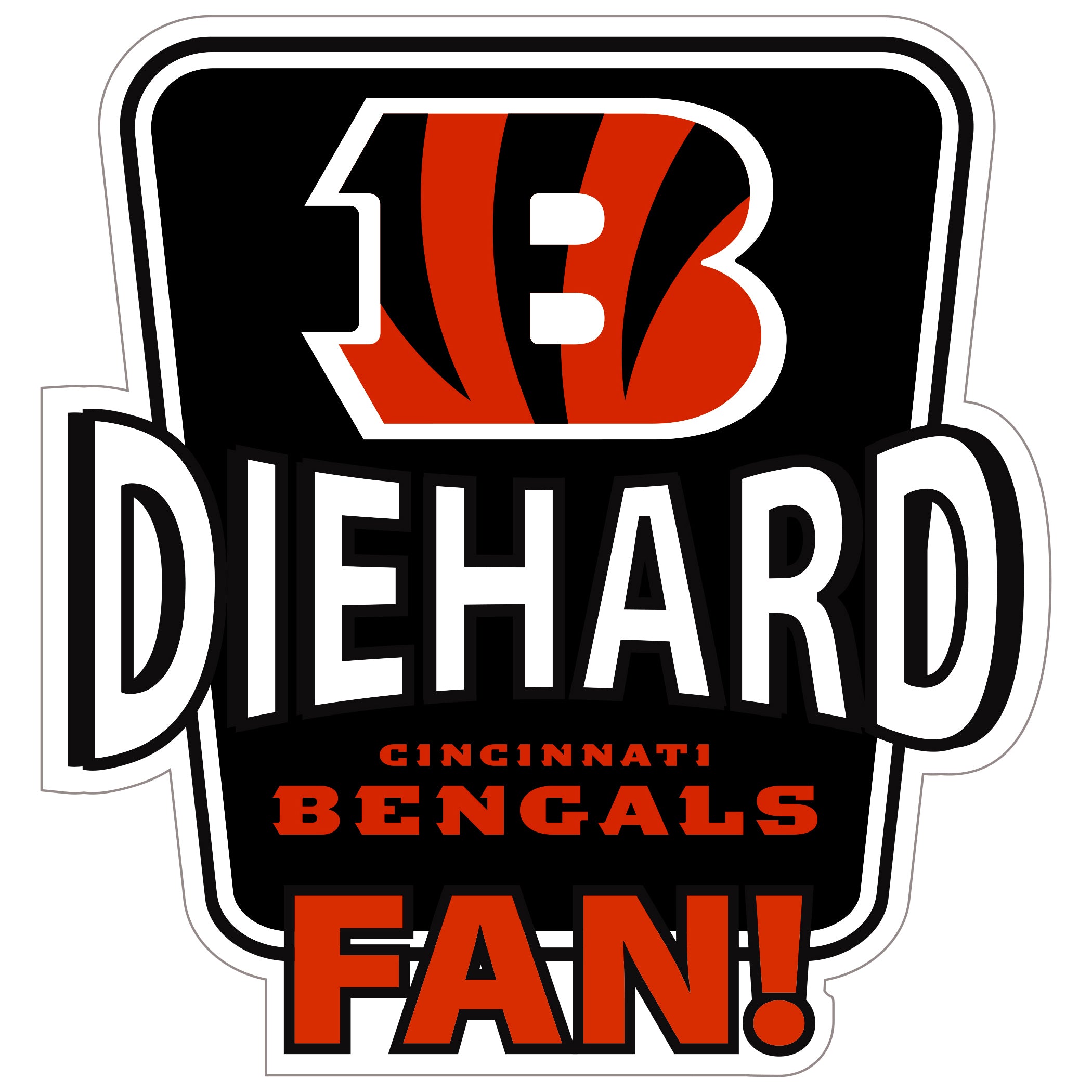 Cincinnati Bengals Die-Hard Fan Auto Decal