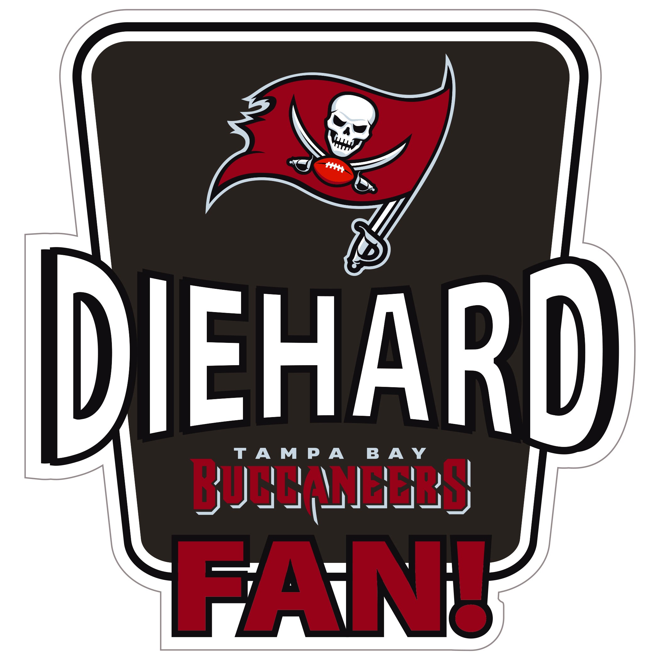 Tampa Bay Buccaneers Die-Hard Fan Auto Decal