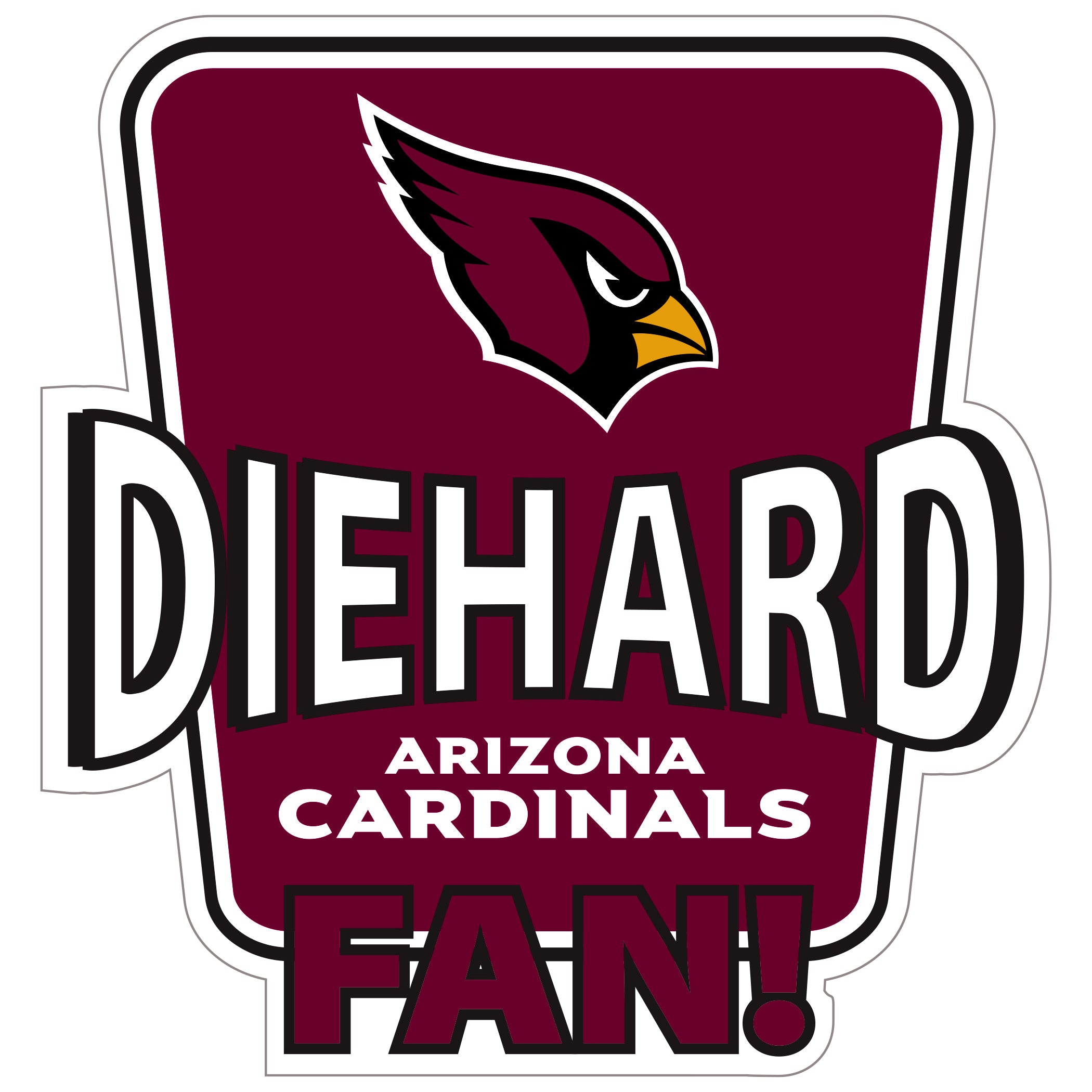 Arizona Cardinals Die-Hard Fan Auto Decal