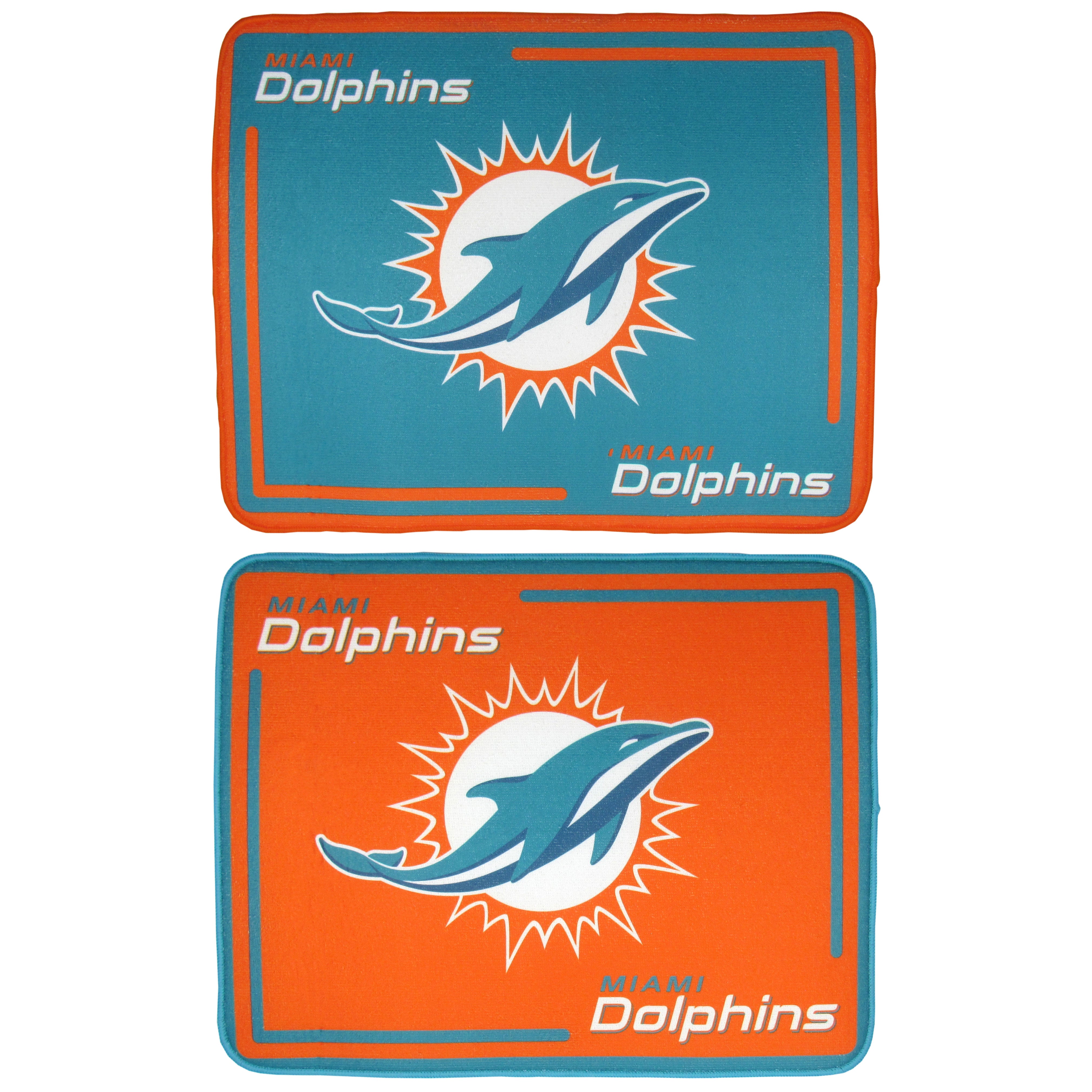 Miami Dolphins Microfiber Drying Mat, 2pk