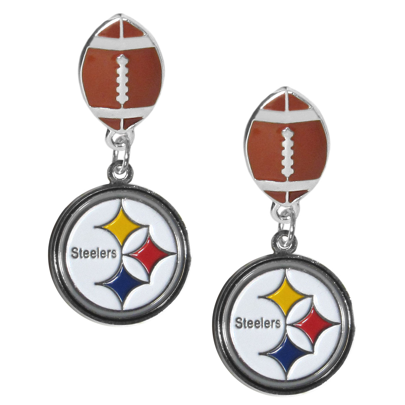Pittsburgh Steelers Football Stud Earrings