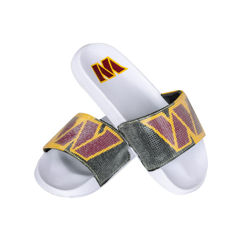 Washington Commanders Women's Shimmer Slide Sandals - Multiple Sizes - Sports Gifts, Sports Memorabilia, Sports Collectibles, Fan Shop