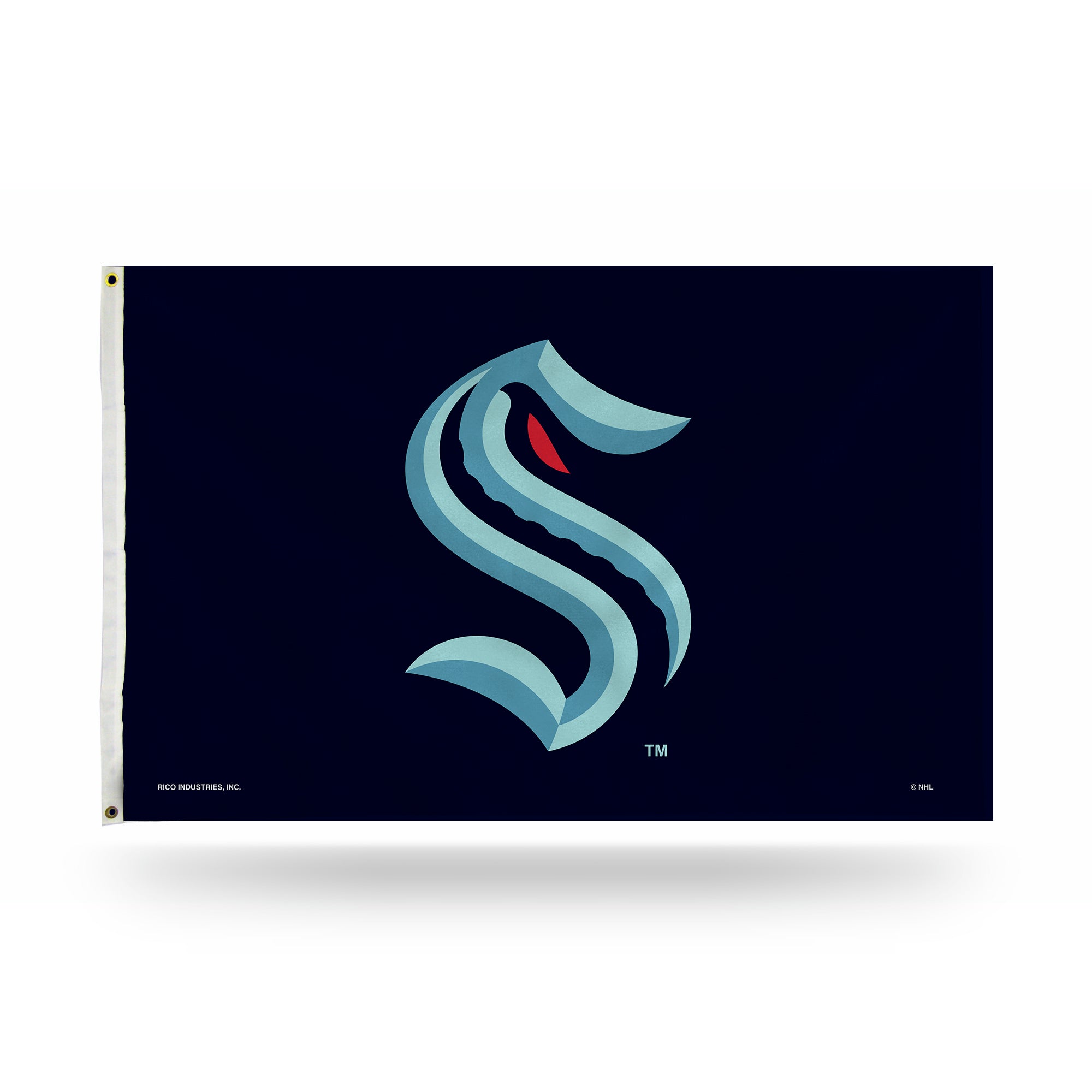 NHL Hockey Seattle Kraken Standard 3' x 5' Banner Flag Single Sided - Indoor or Outdoor - Home Décor