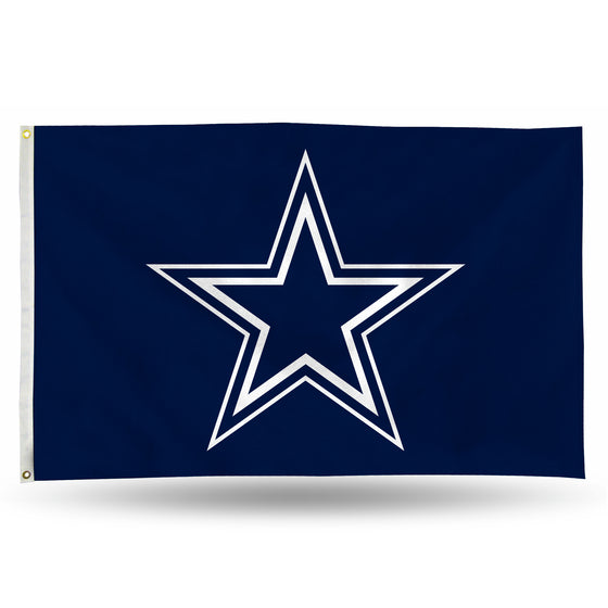 NFL Football Dallas Cowboys Blue 3' x 5' Banner Flag Single Sided - Indoor or Outdoor - Home Décor