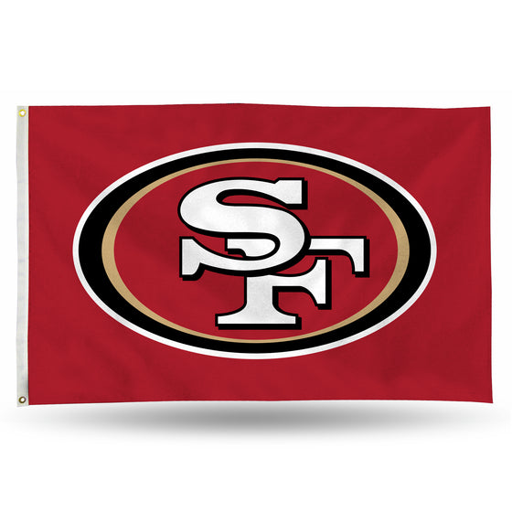 NFL Football San Francisco 49ers Standard 3' x 5' Banner Flag Single Sided - Indoor or Outdoor - Home Décor