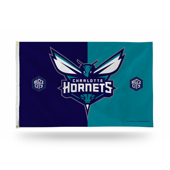 NBA Basketball Charlotte Hornets Standard 3' x 5' Banner Flag Single Sided - Indoor or Outdoor - Home Décor