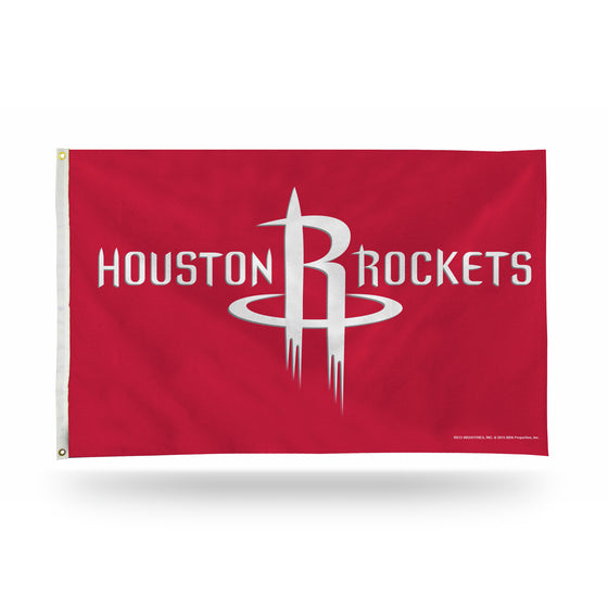 NBA Basketball Houston Rockets Standard 3' x 5' Banner Flag Single Sided - Indoor or Outdoor - Home Décor