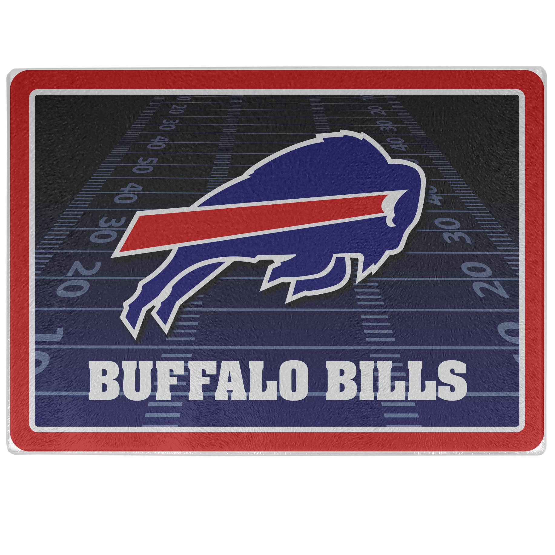 Buffalo Bills Glass Cutting Board
