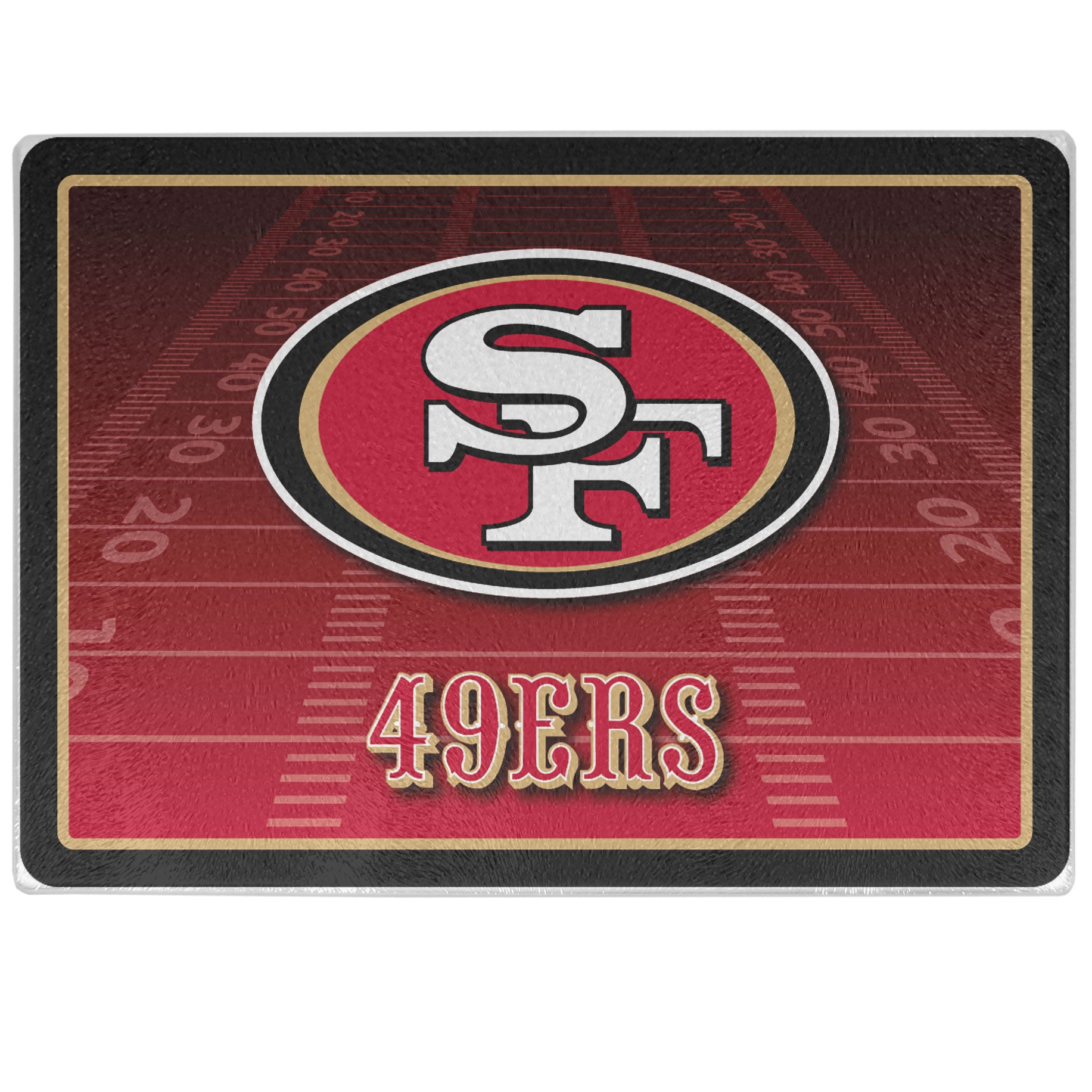 San Francisco 49ers Glass Cutting Board