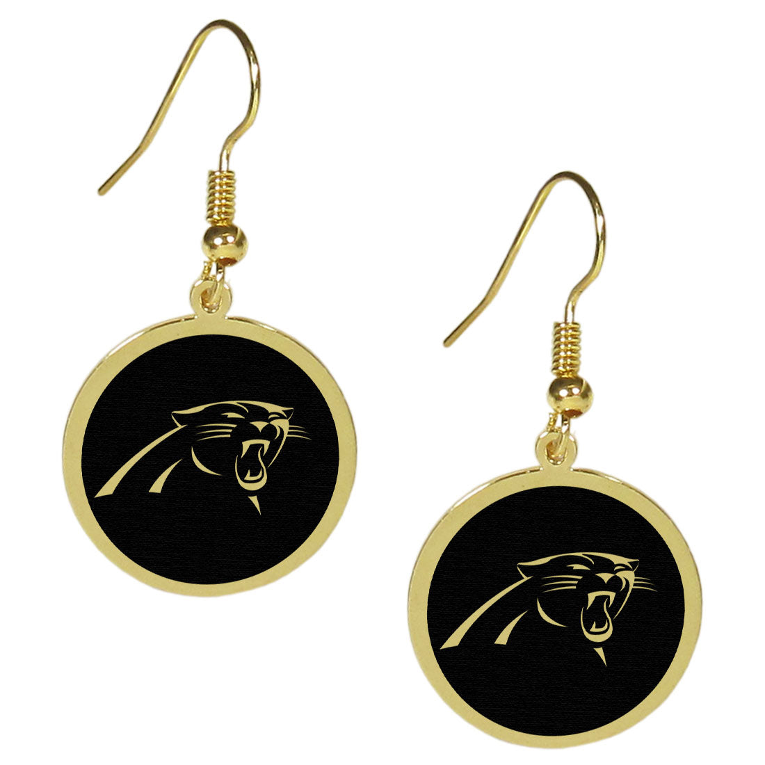 Carolina Panthers Gold Tone Earrings