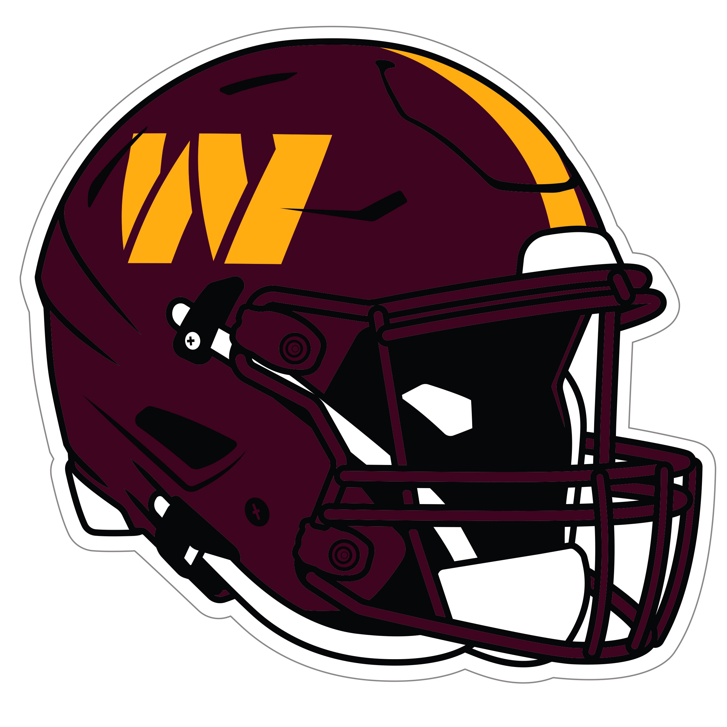 Washington Commanders Helmet Auto Decal - Sports Collectibles, Sports Memorabilia, Sports Fan Shop, Sports Gifts