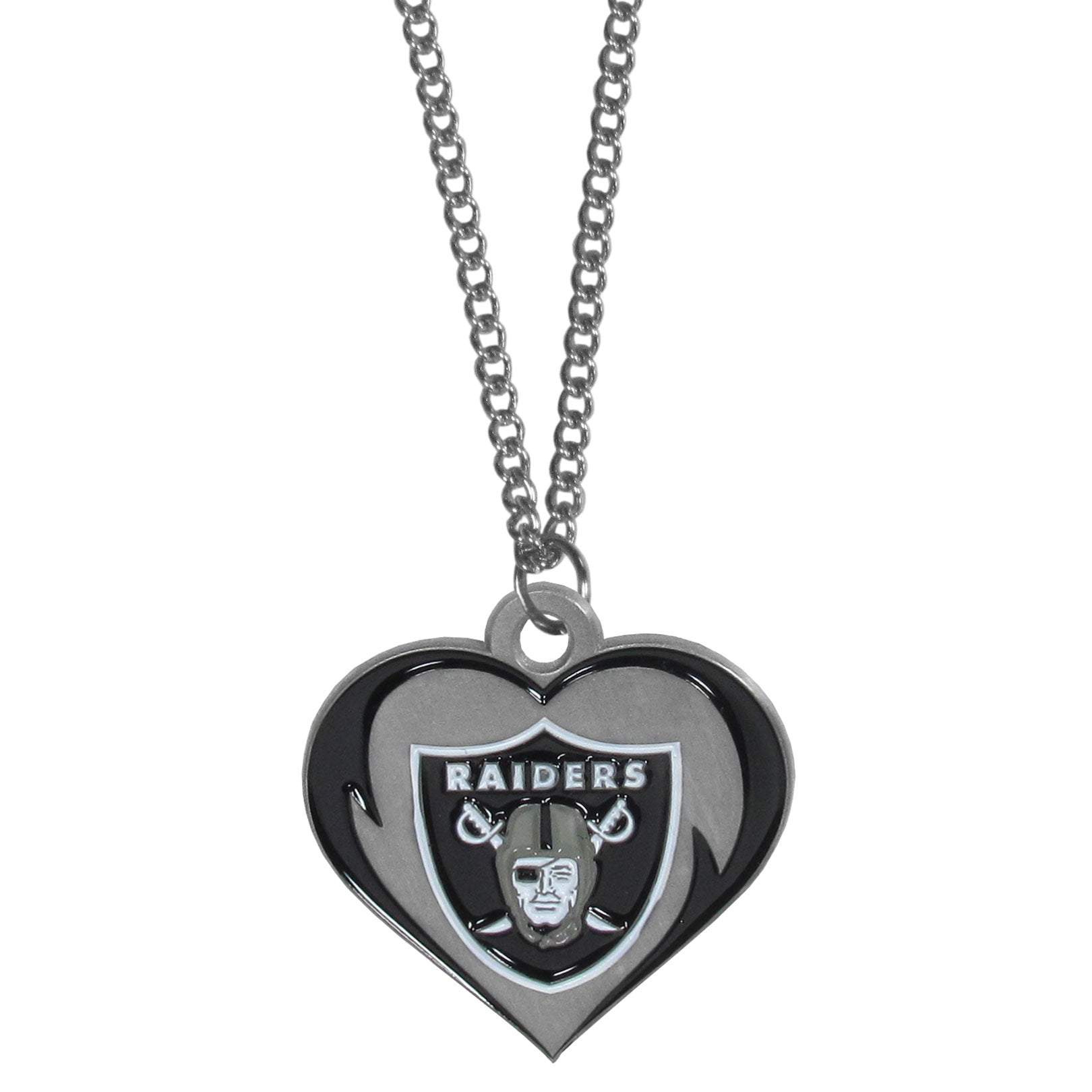 Las Vegas Raiders Heart Necklace