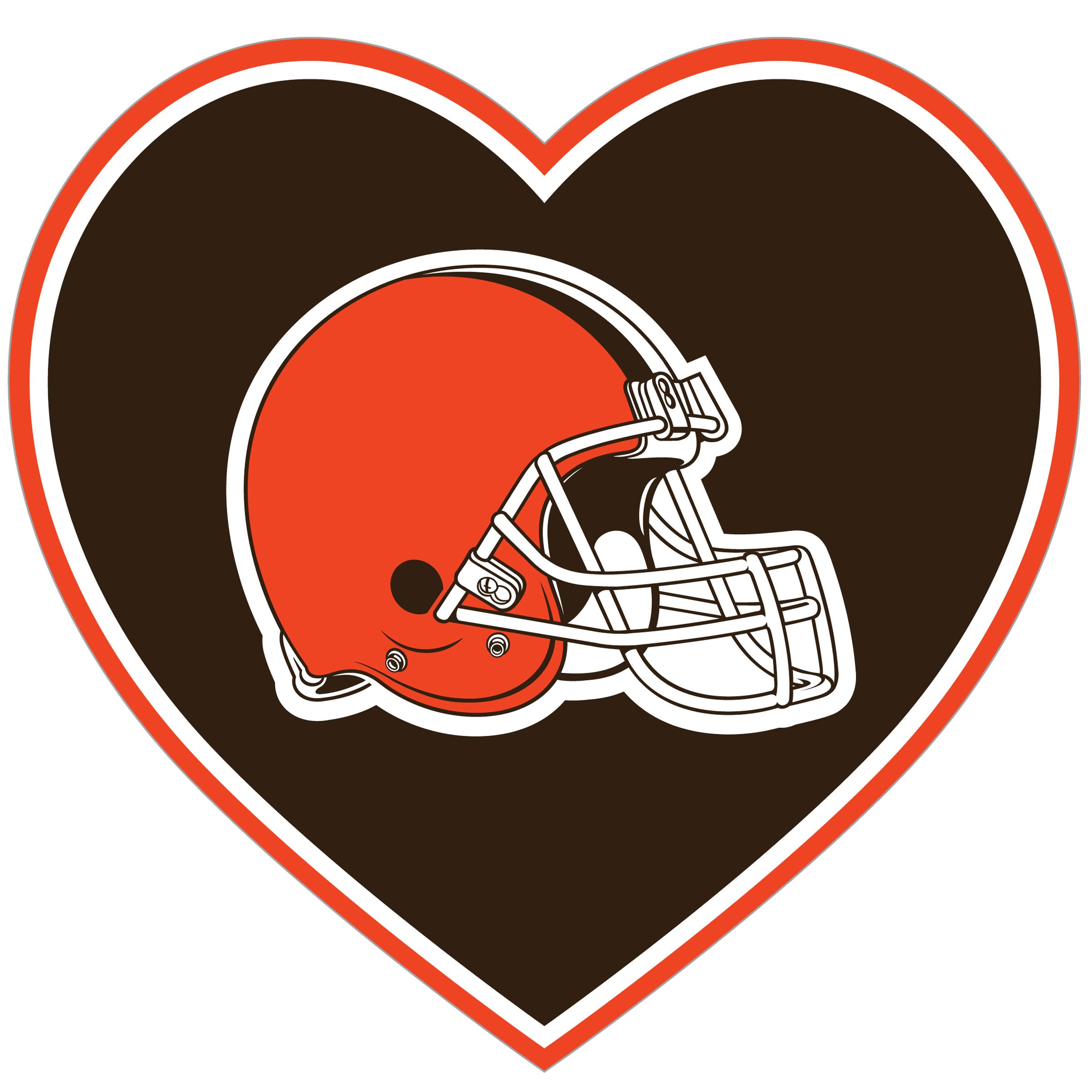Cleveland Browns Heart Decal
