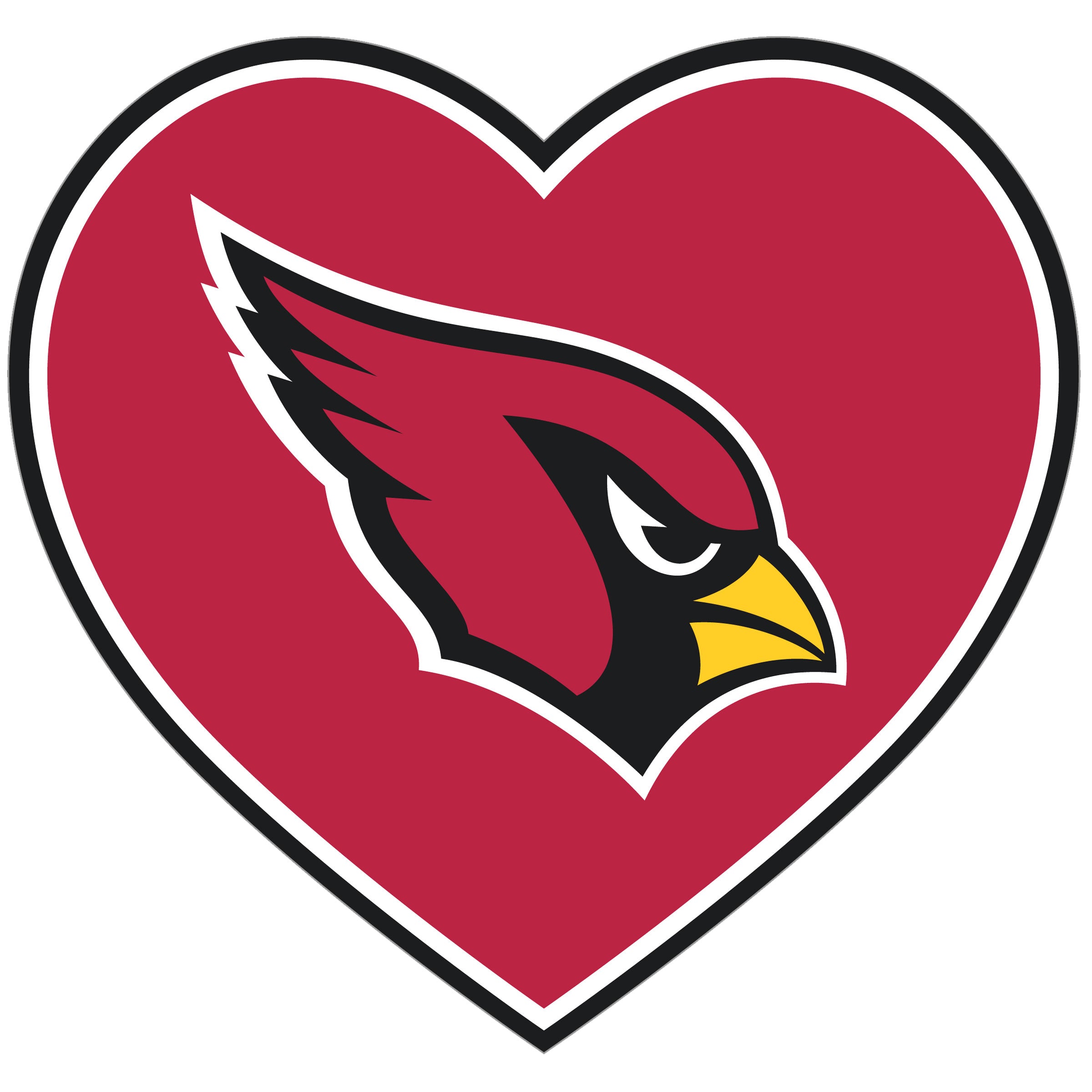 Arizona Cardinals Heart Decal