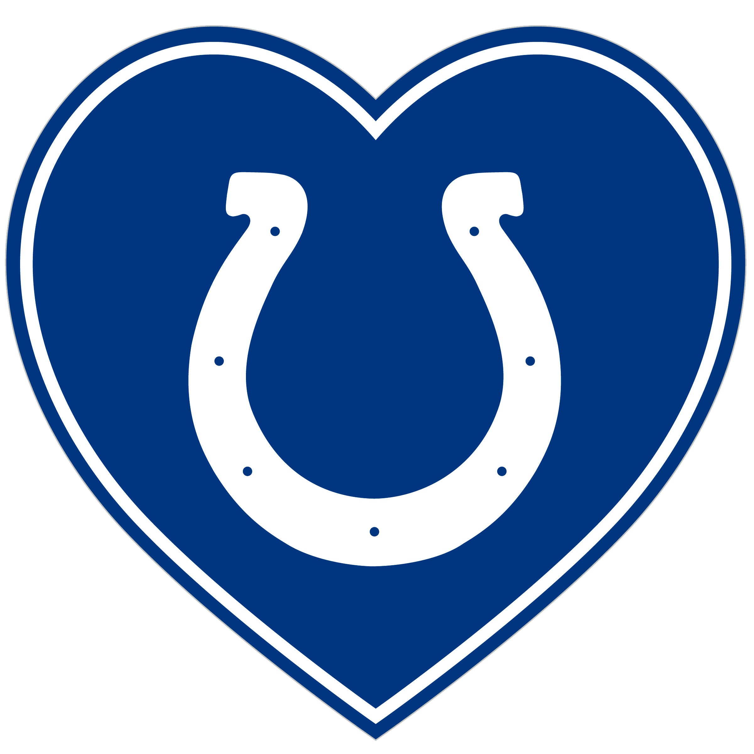Indianapolis Colts Heart Decal