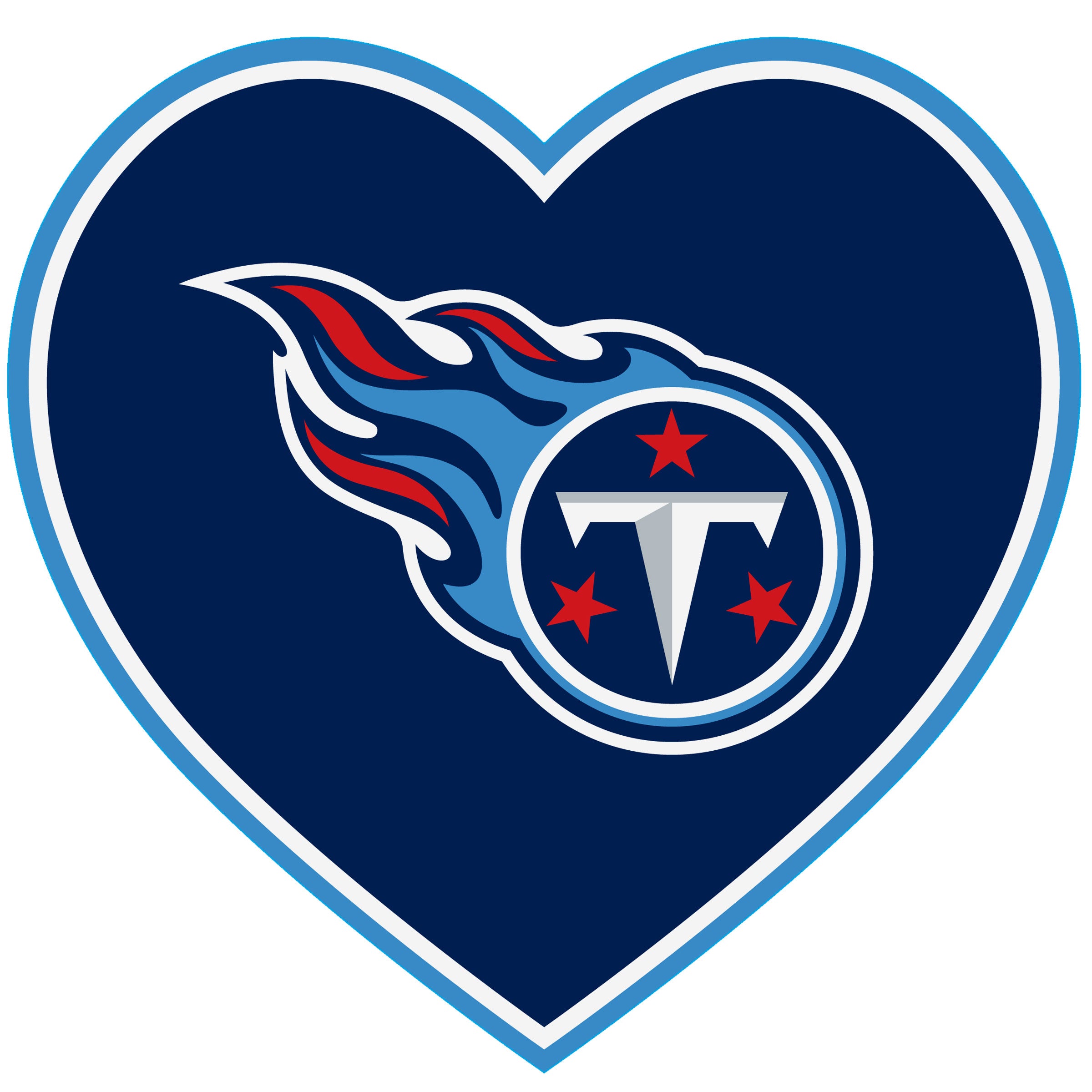 Tennessee Titans Heart Decal