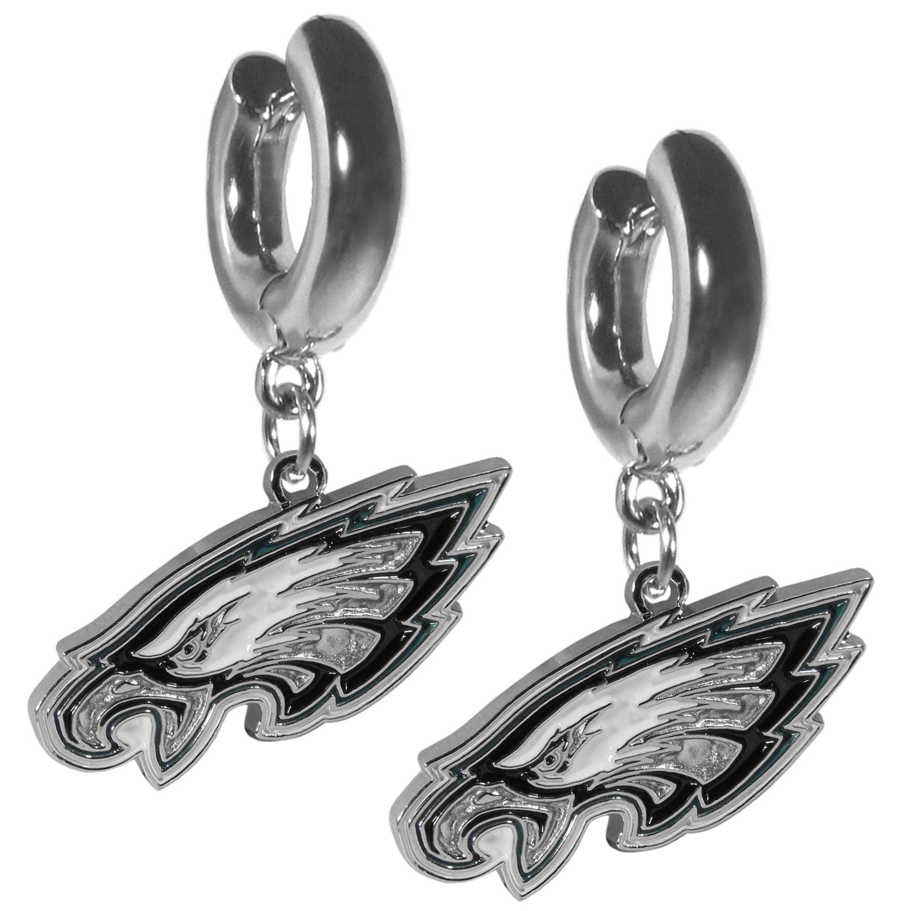 Philadelphia Eagles Huggie Hoop Earrings - Sports Gifts, Sports Memorabilia, Sports Collectibles, Fan Shop