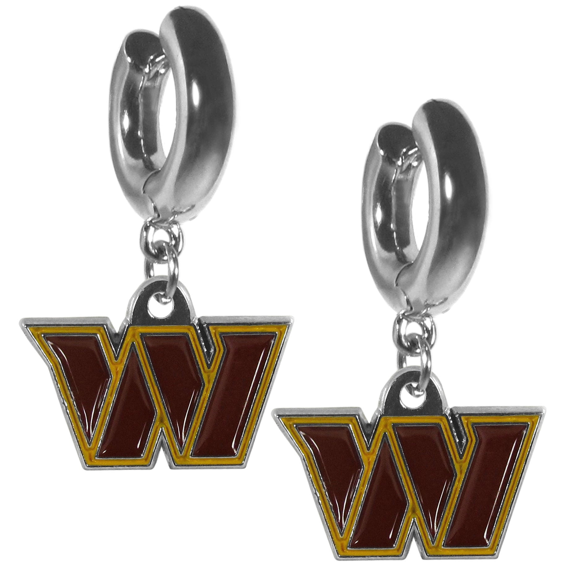 Washington Commanders Huggie Hoop Earrings - Sports Gifts, Sports Memorabilia, Sports Collectibles, Fan Shop