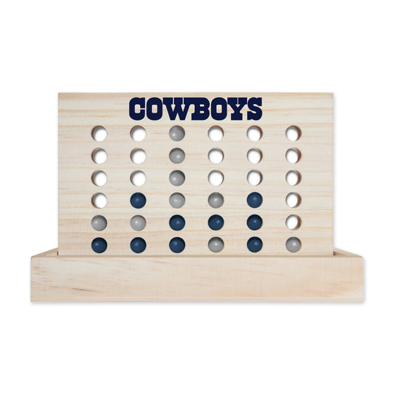NFL Football Dallas Cowboys  Wooden 4 in a Row Board Game Line up 4 Game Travel Board Games for Kids and Adults