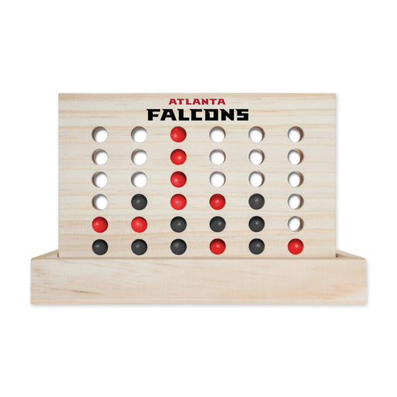 NFL Football Atlanta Falcons  Wooden 4 in a Row Board Game Line up 4 Game Travel Board Games for Kids and Adults