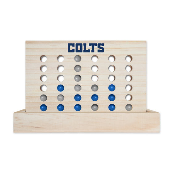 NFL Football Indianapolis Colts  Wooden 4 in a Row Board Game Line up 4 Game Travel Board Games for Kids and Adults