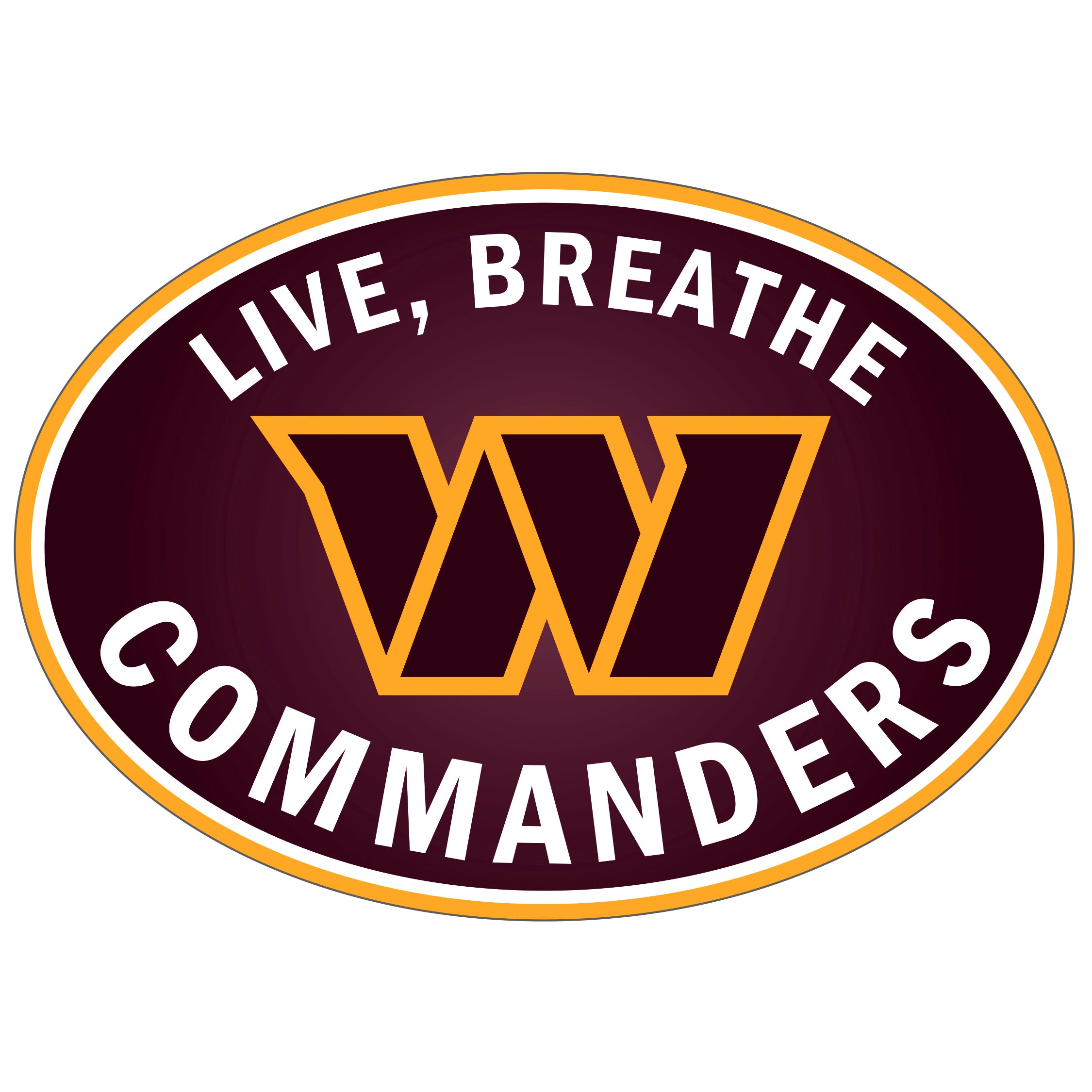 Washington Commanders Live-Breath Auto Decal - Sports Collectibles, Sports Memorabilia, Sports Fan Shop, Sports Gifts