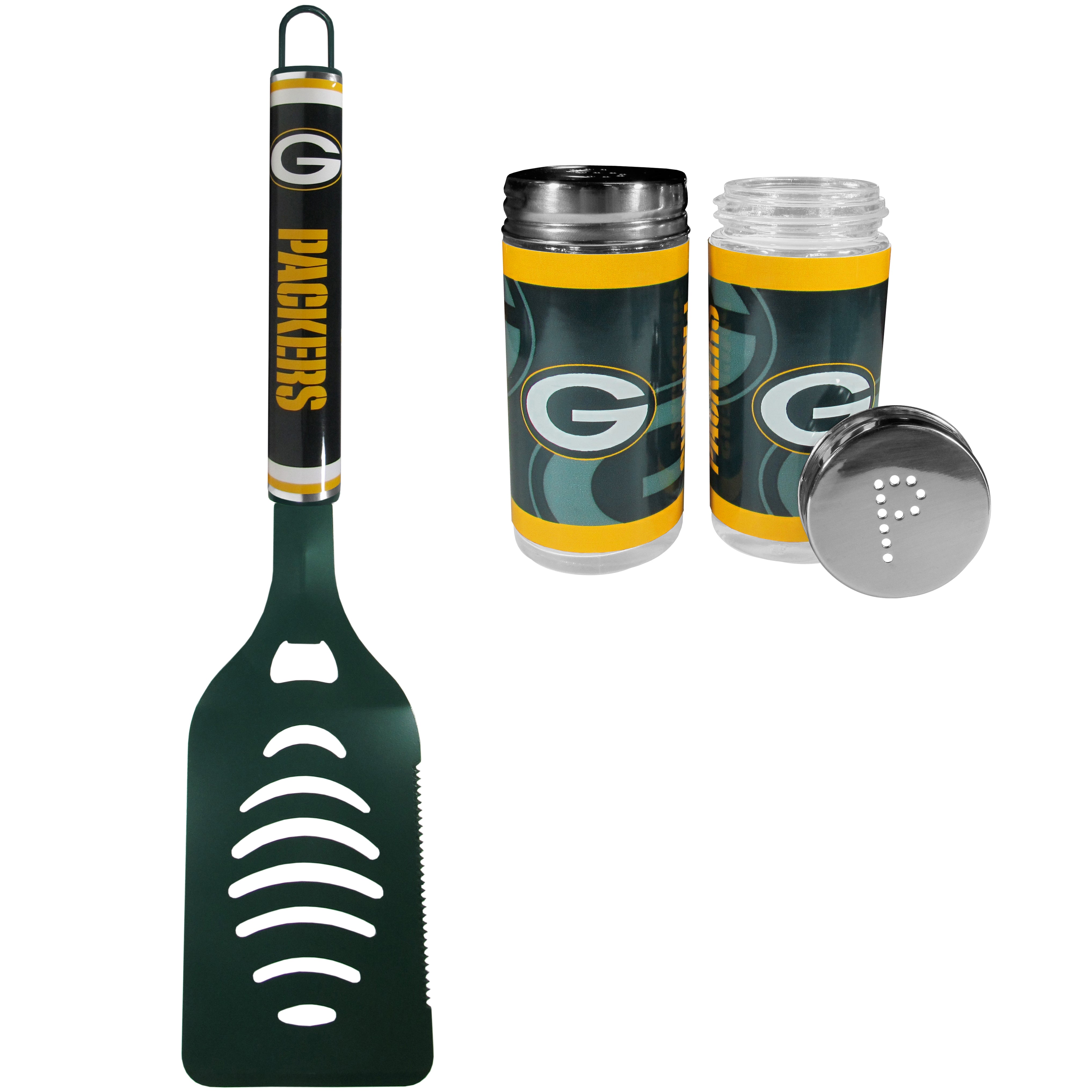 Green Bay Packers Logo Spatula w/Shakers