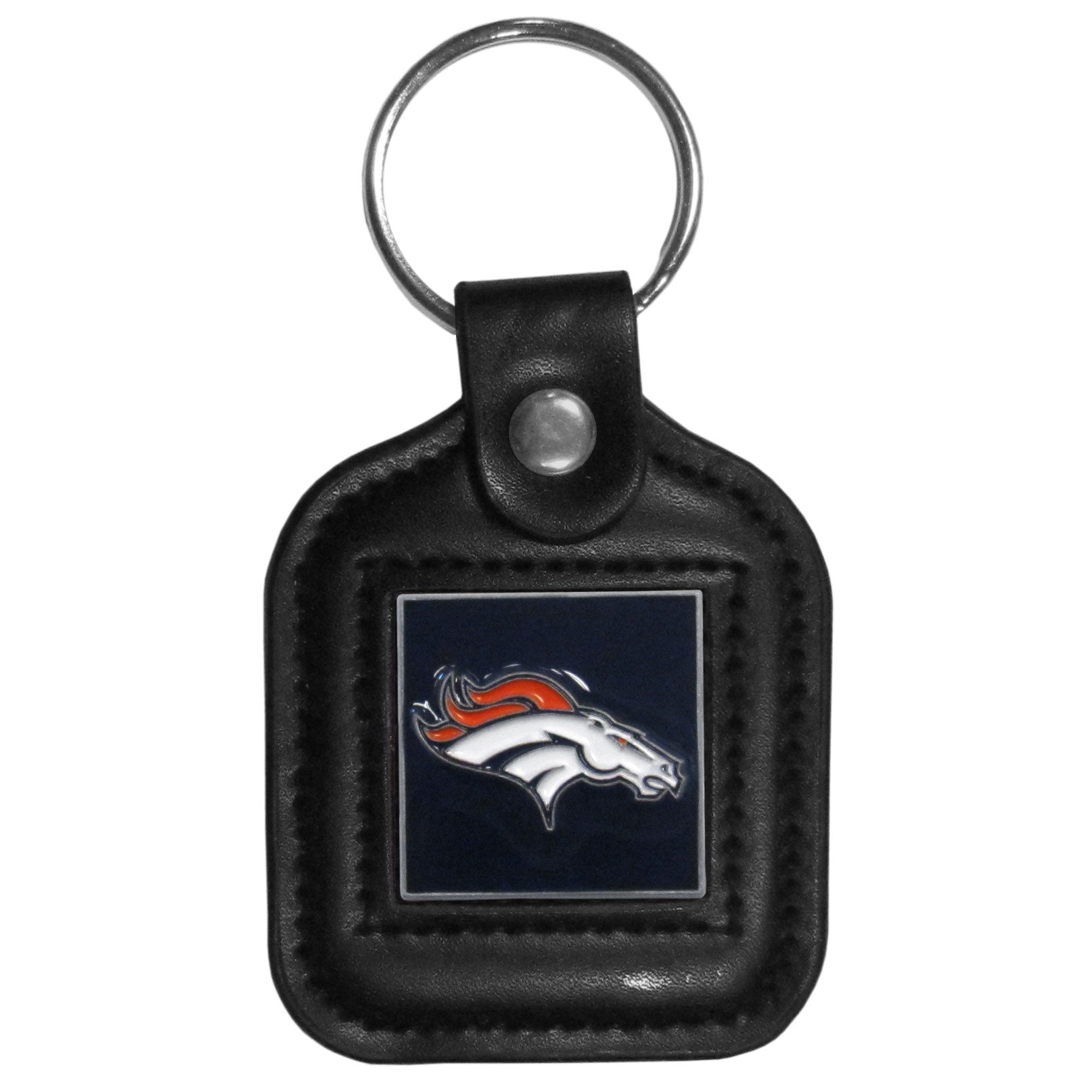 Denver Broncos Square Leatherette Key Chain (SSKG)