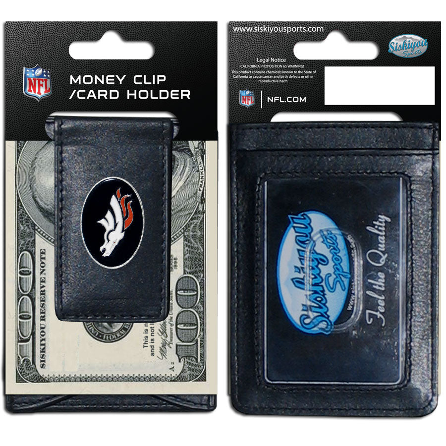Denver Broncos Leather Cash & Cardholder - Sports Collectibles, Sports Memorabilia, Sports Fan Shop, Sports Gifts
