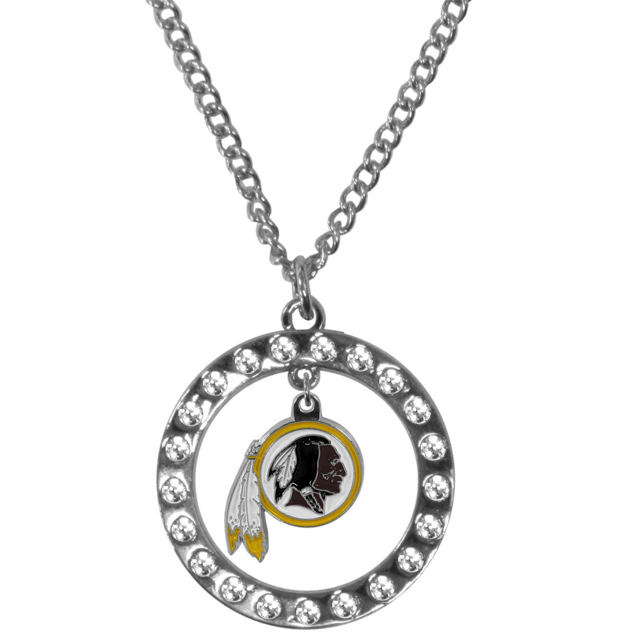 Washington Commanders Rhinestone Hoop Necklaces - Sports Collectibles, Sports Memorabilia, Sports Fan Shop, Sports Gifts