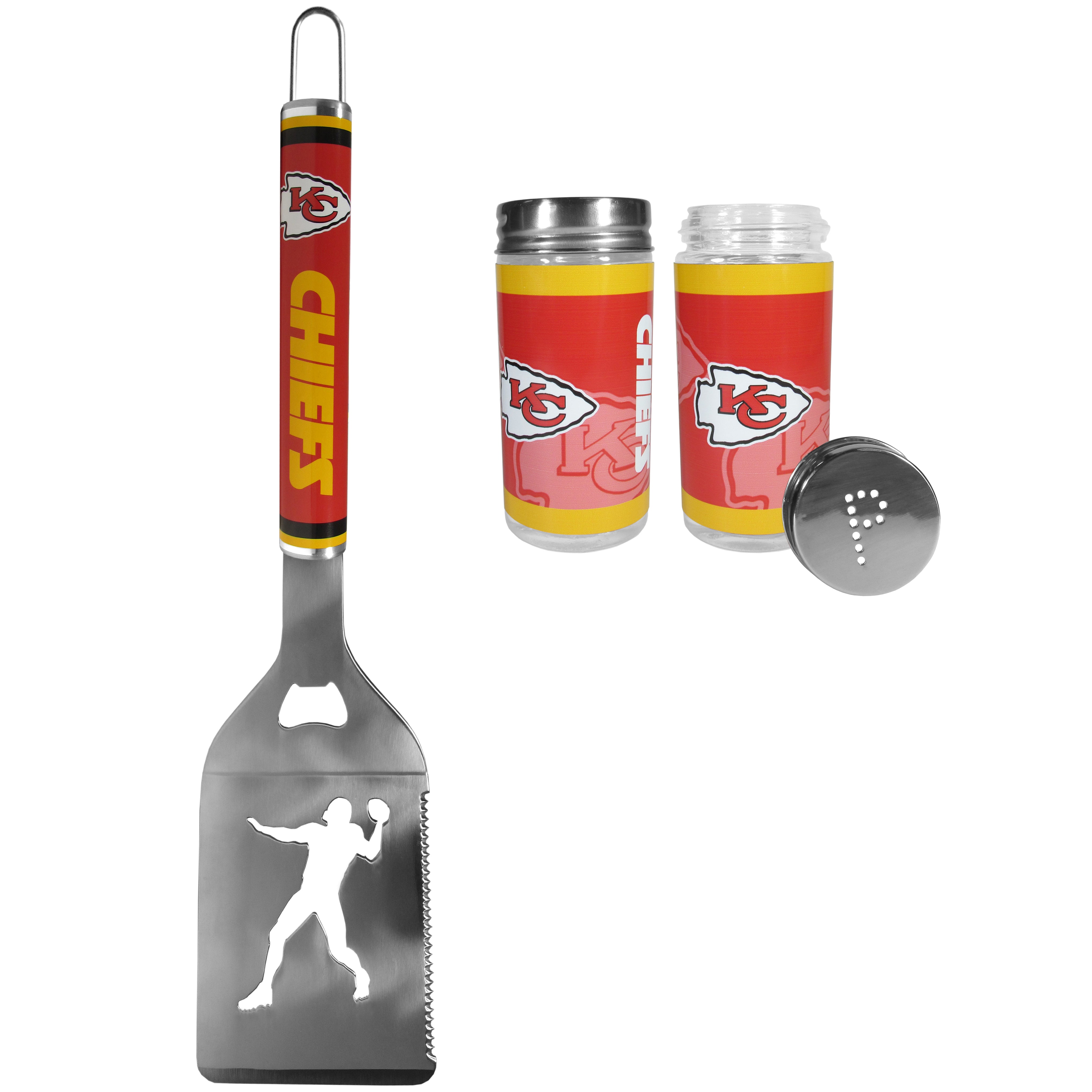 Kansas City Chiefs Steel Logo Spatula w/Shakers