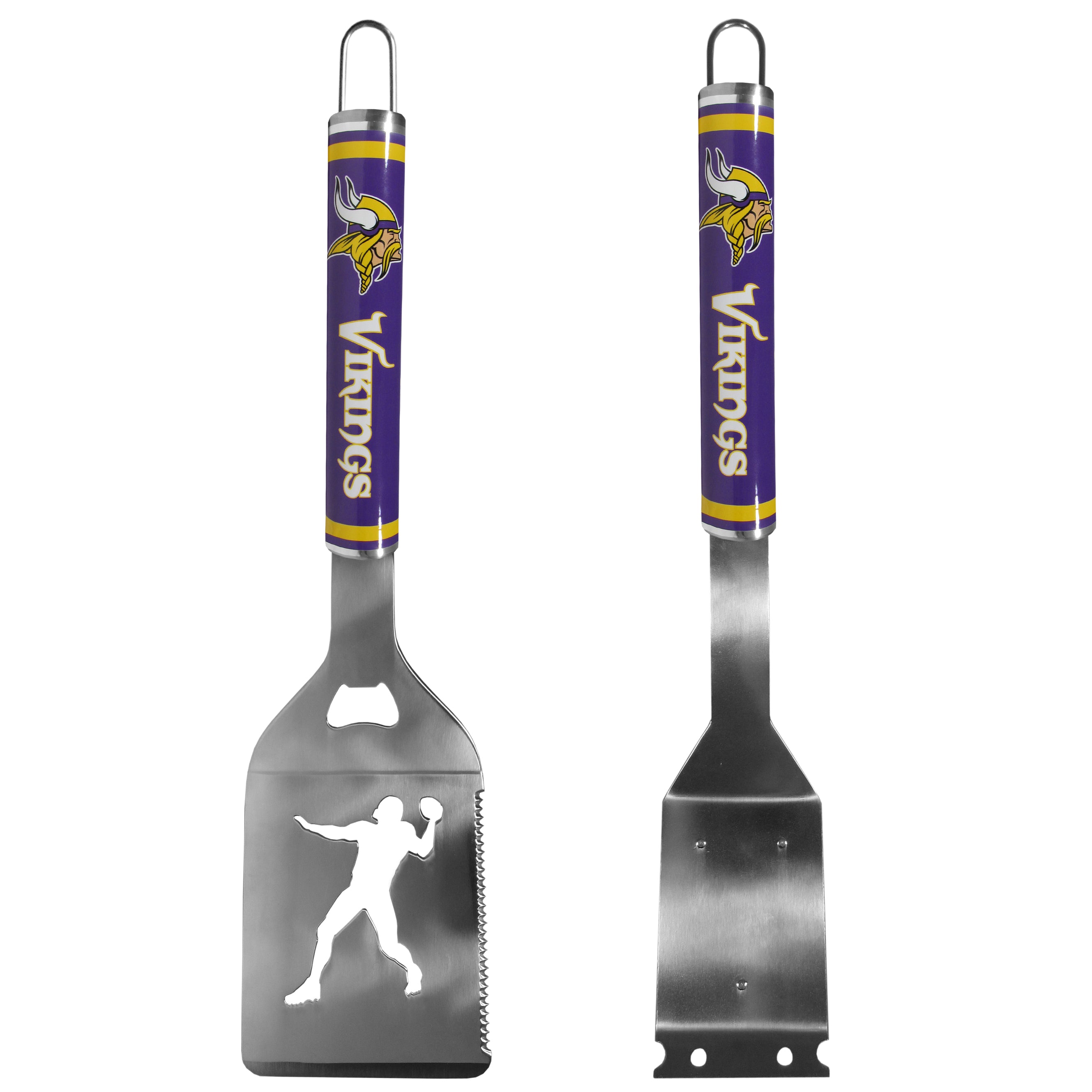 Minnesota Vikings Logo Grill Brush/Scraper and Spatula