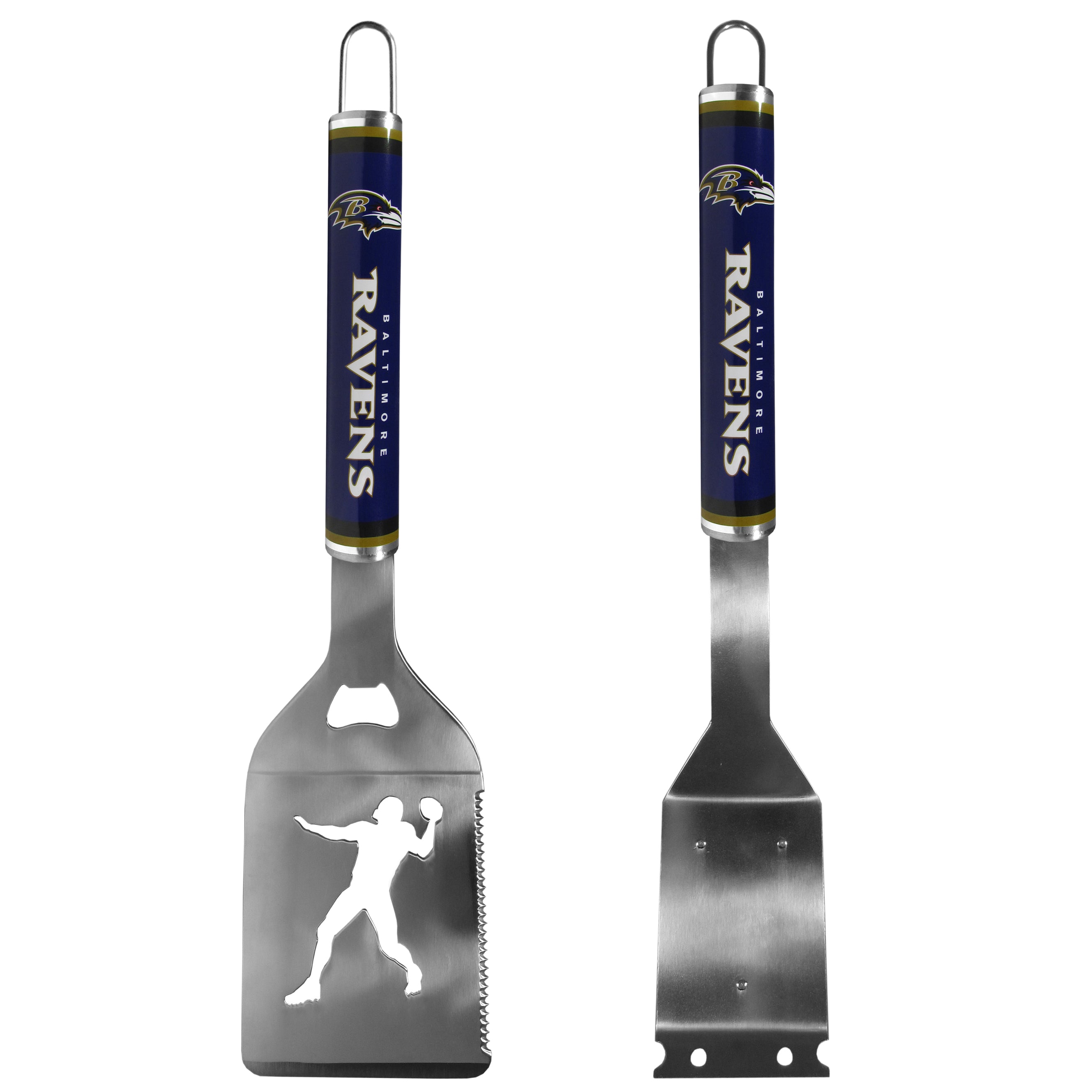 Baltimore Ravens Logo Grill Brush/Scraper and Spatula