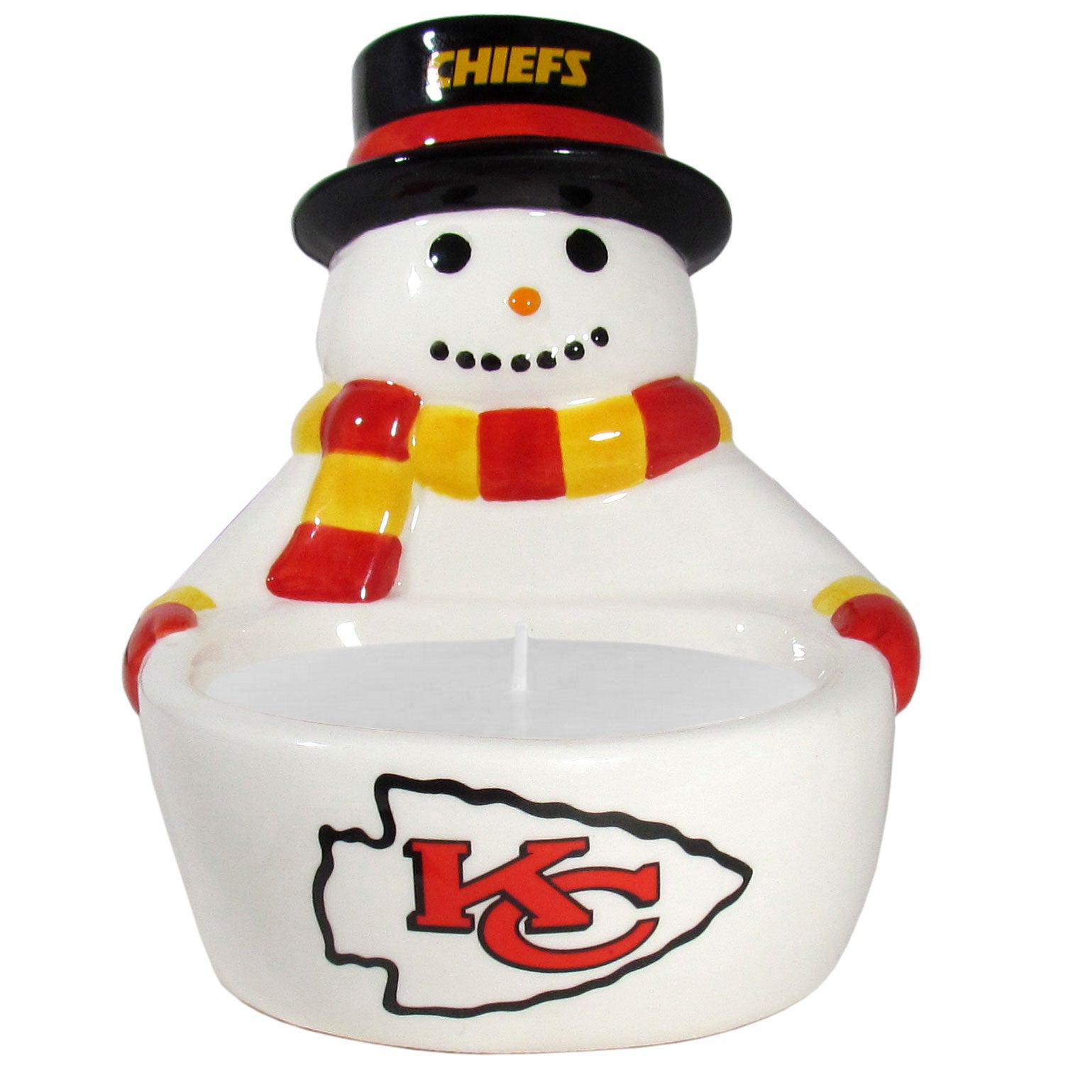Kansas City Chiefs Snowman Candle