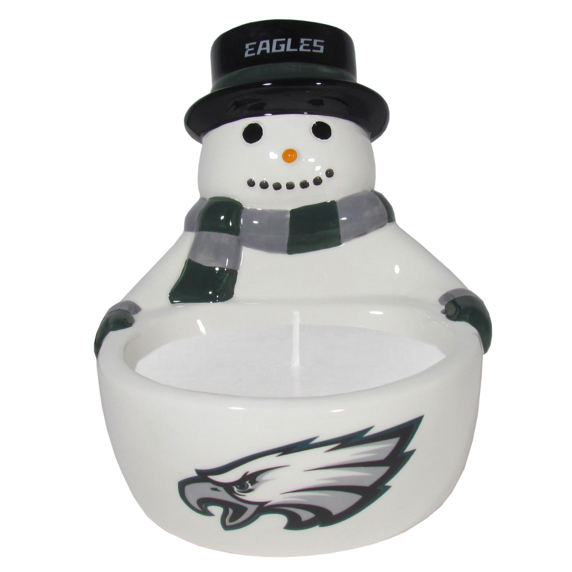 Philadelphia Eagles Snowman Candle