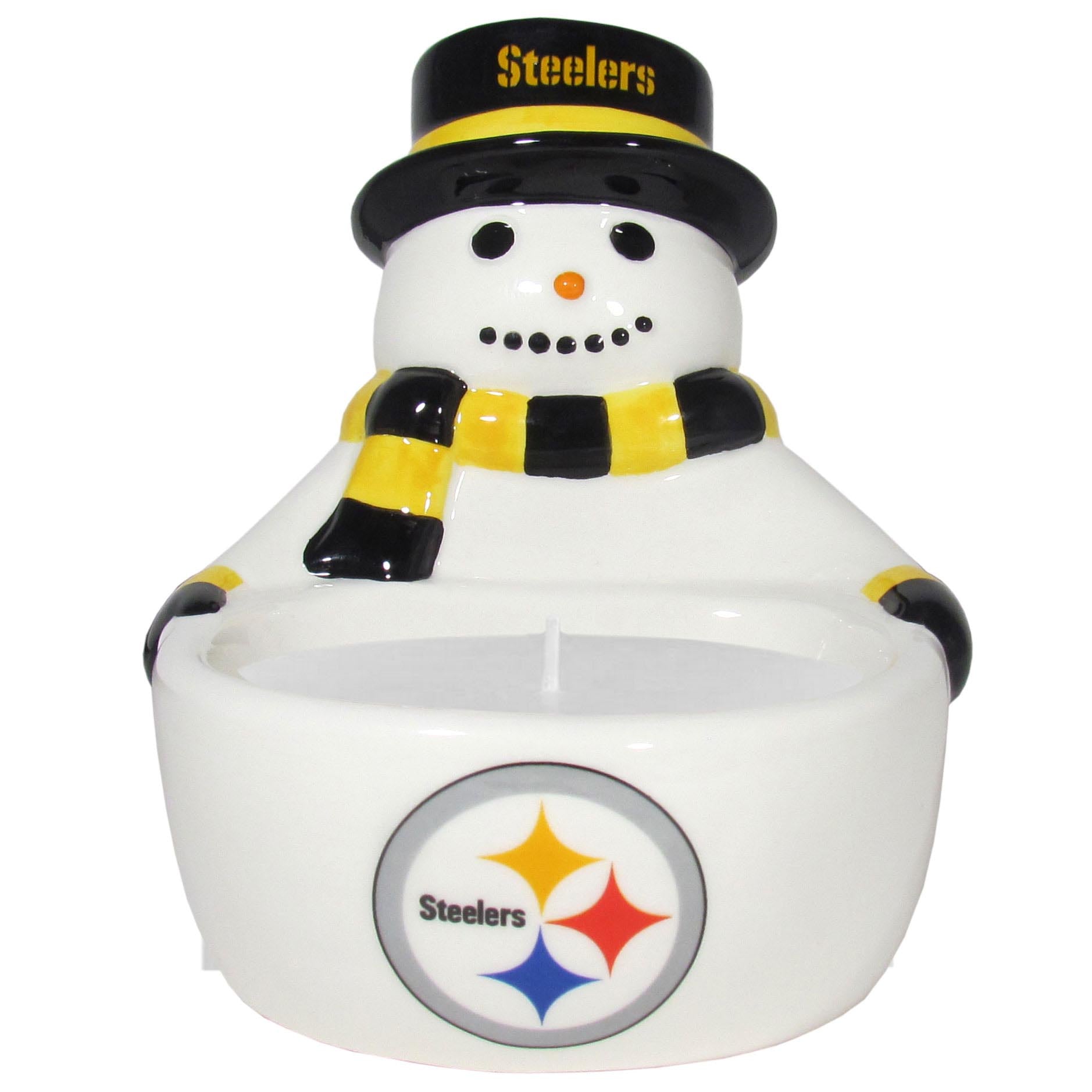 Pittsburgh Steelers Snowman Candle