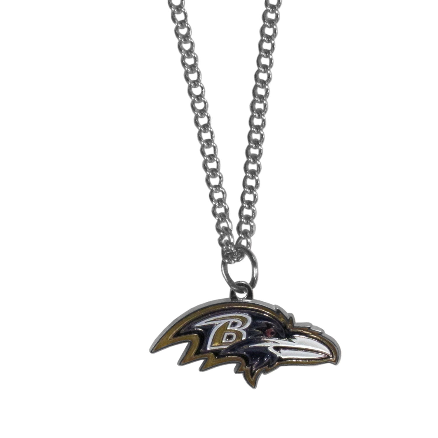 Baltimore Ravens Chain Necklace with Small Charm (SSKG)